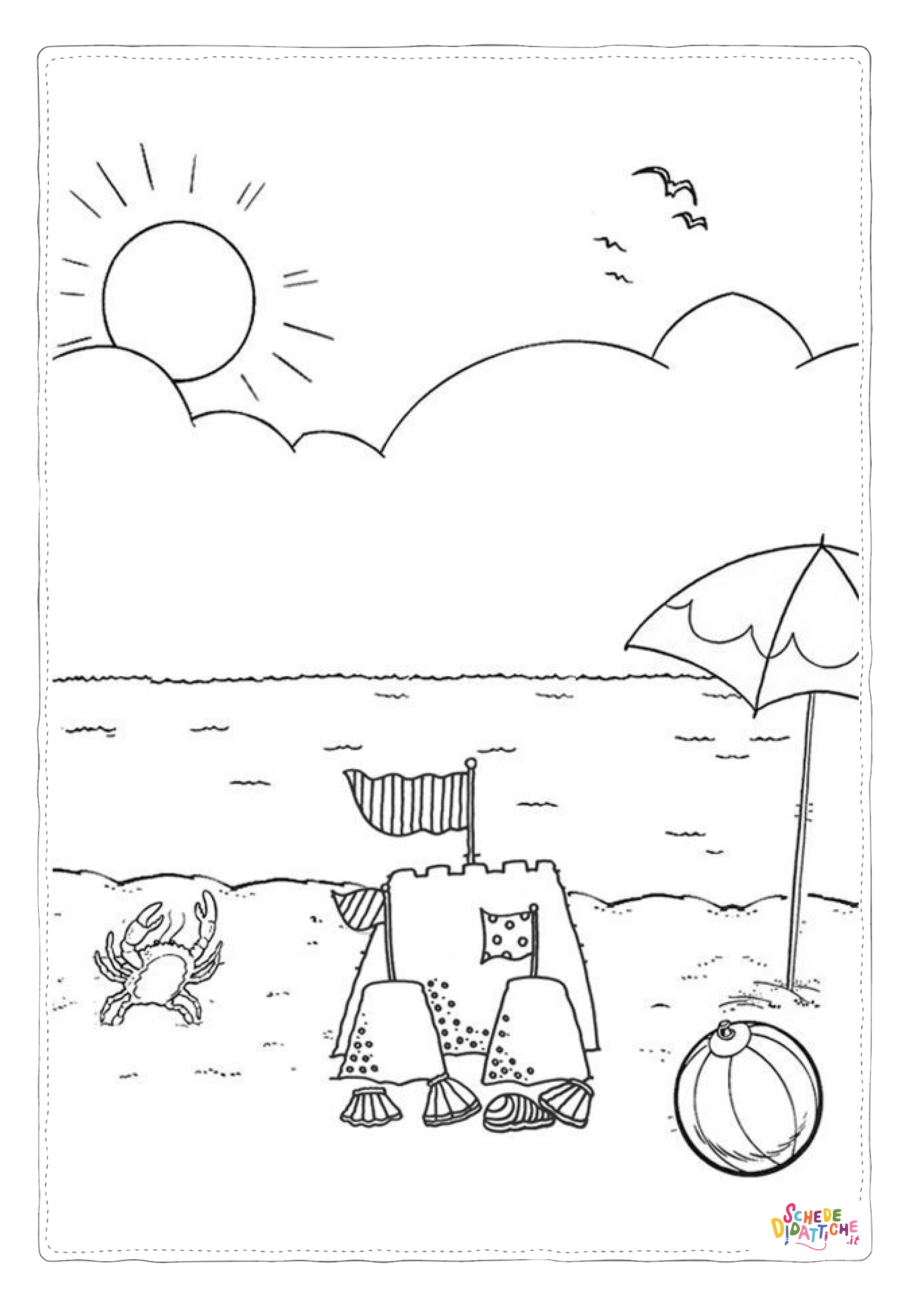 Disegno "Disegno di mare da stampare e colorare 107" Disegno di mare da stampare e colorare 107