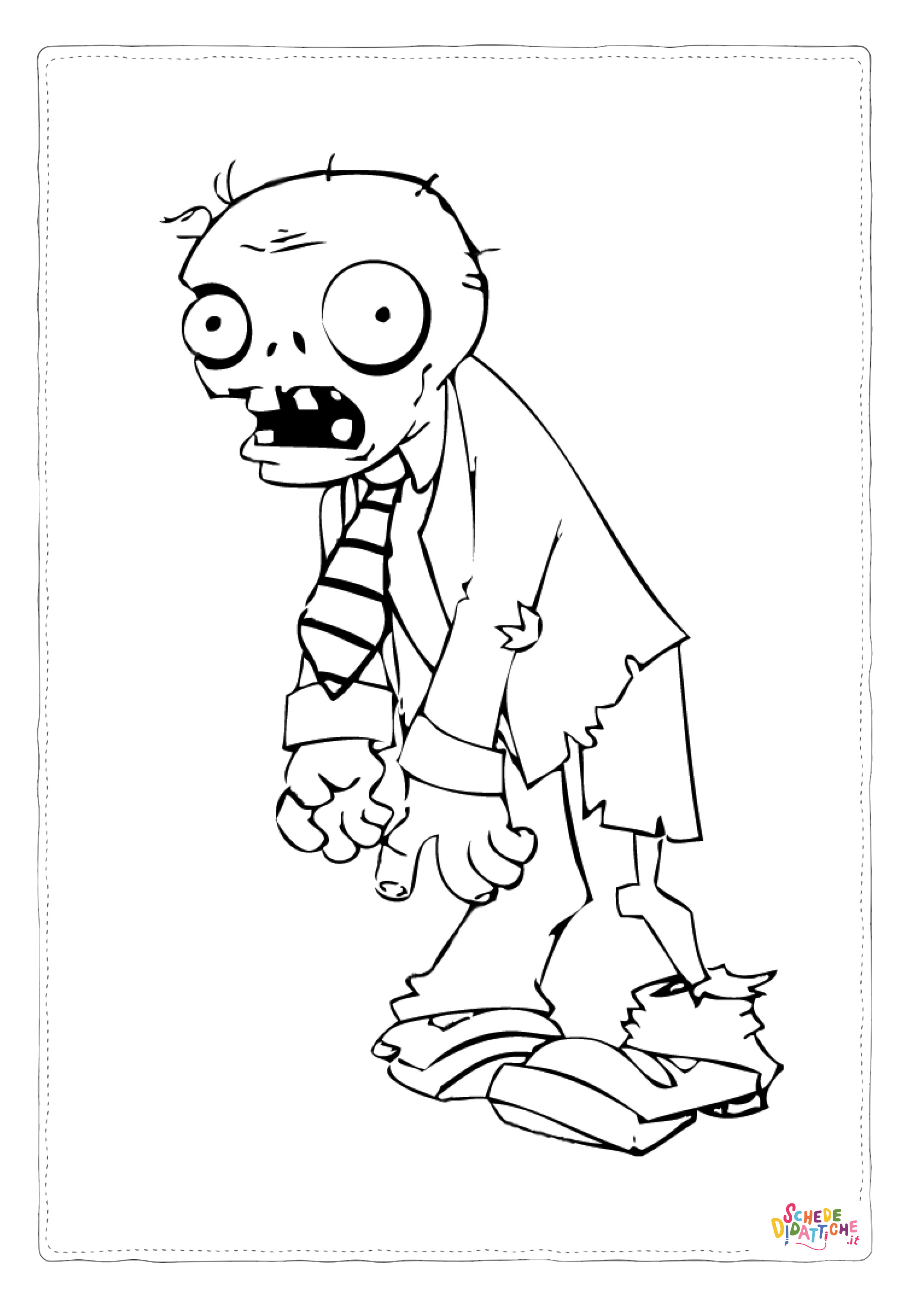 Disegno di Plants vs Zombie da stampare e colorare 1