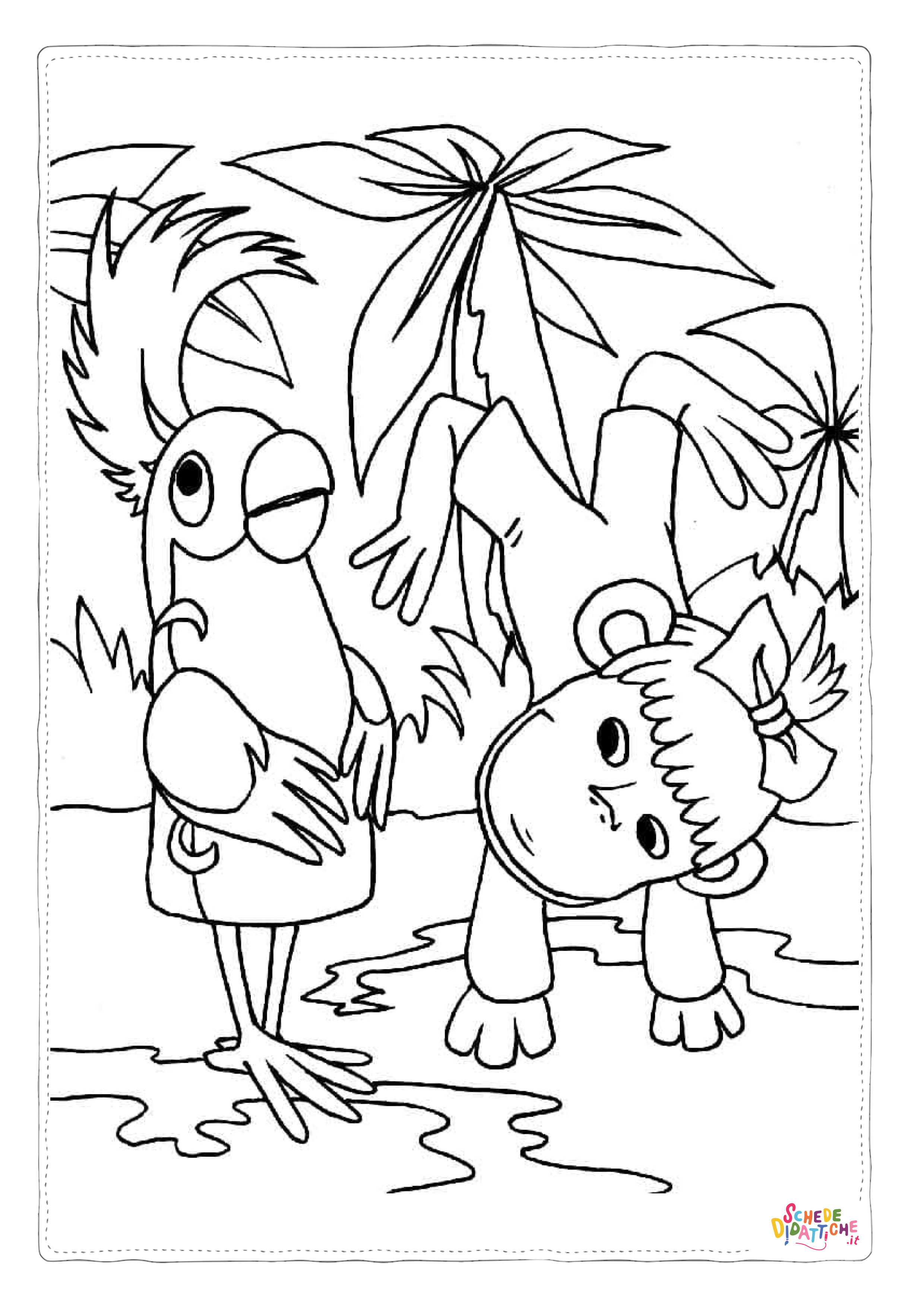 Disegno "Disegno di pappagallo da stampare e colorare 93" Disegno di pappagallo da stampare e colorare 93