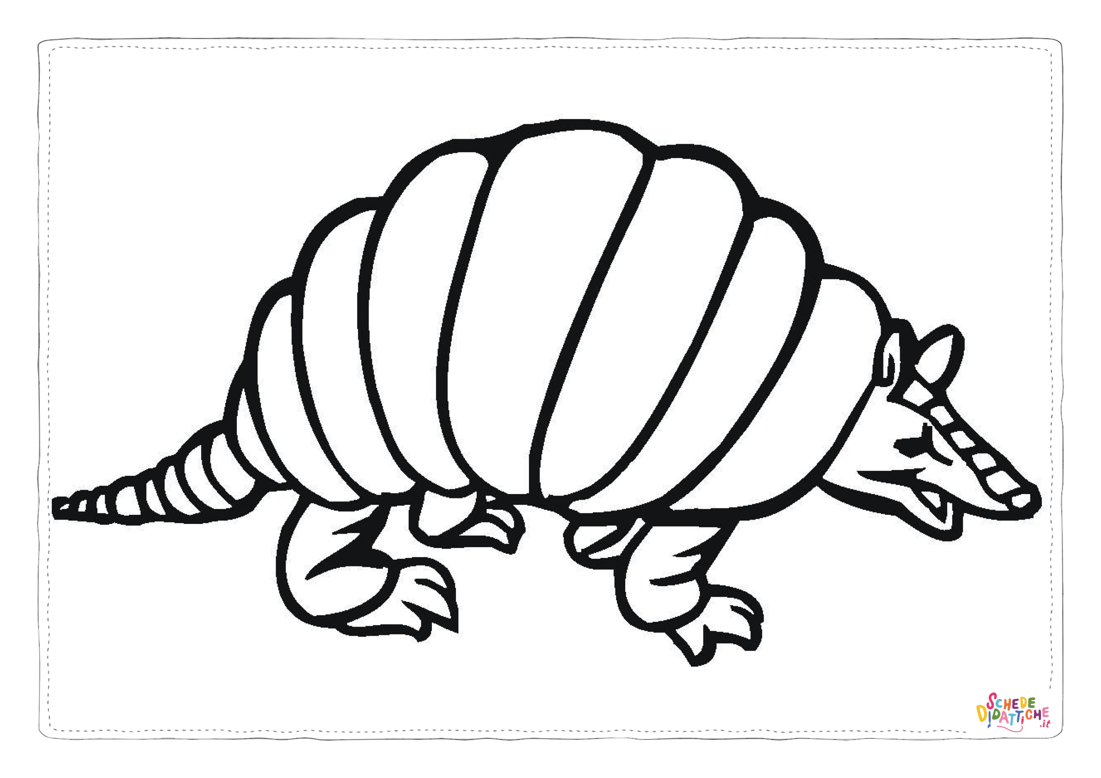 Disegno "Disegno di armadillo da stampare e colorare 6" Disegno di armadillo da stampare e colorare 6