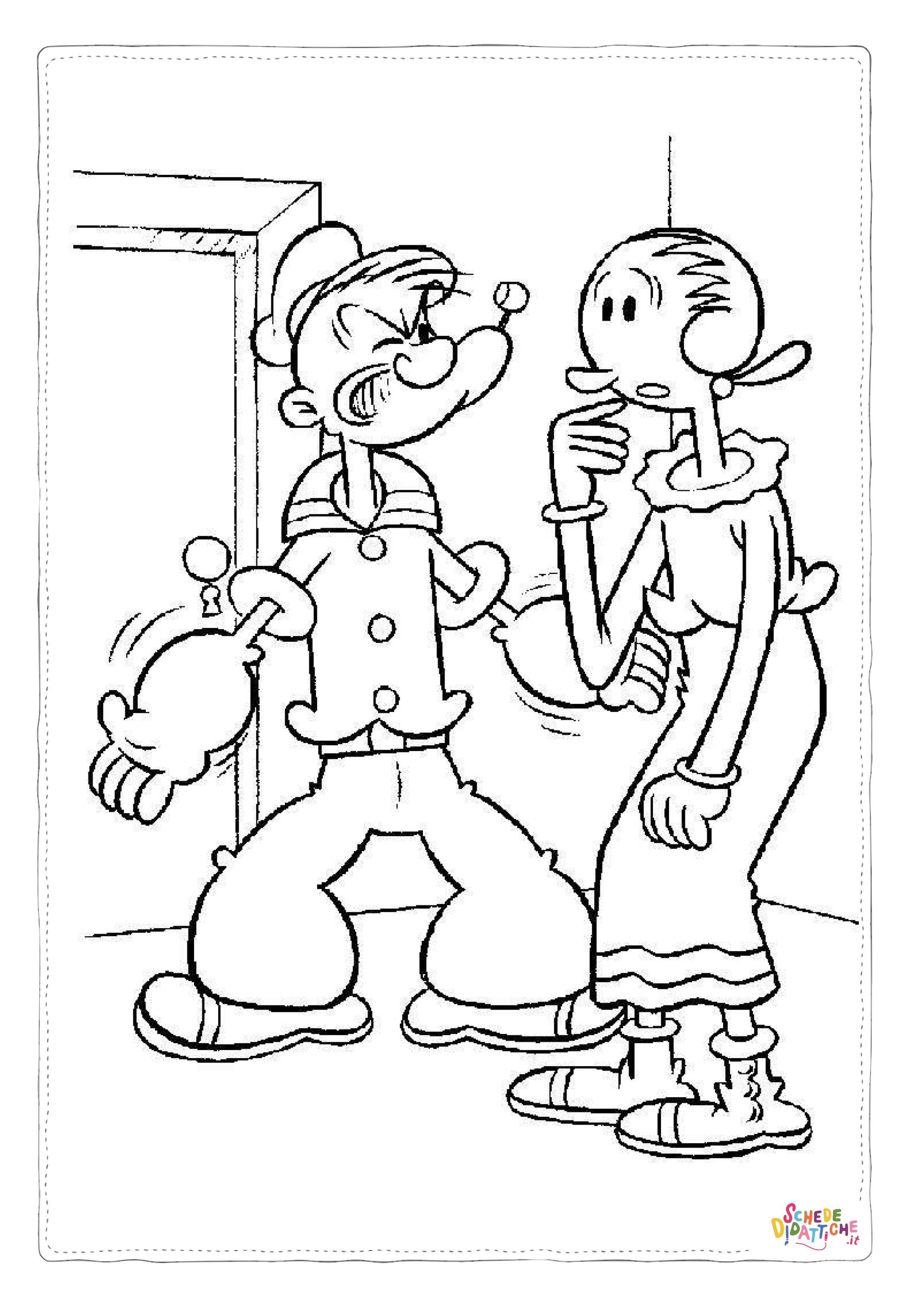 Disegno di Braccio di ferro da stampare e colorare 3