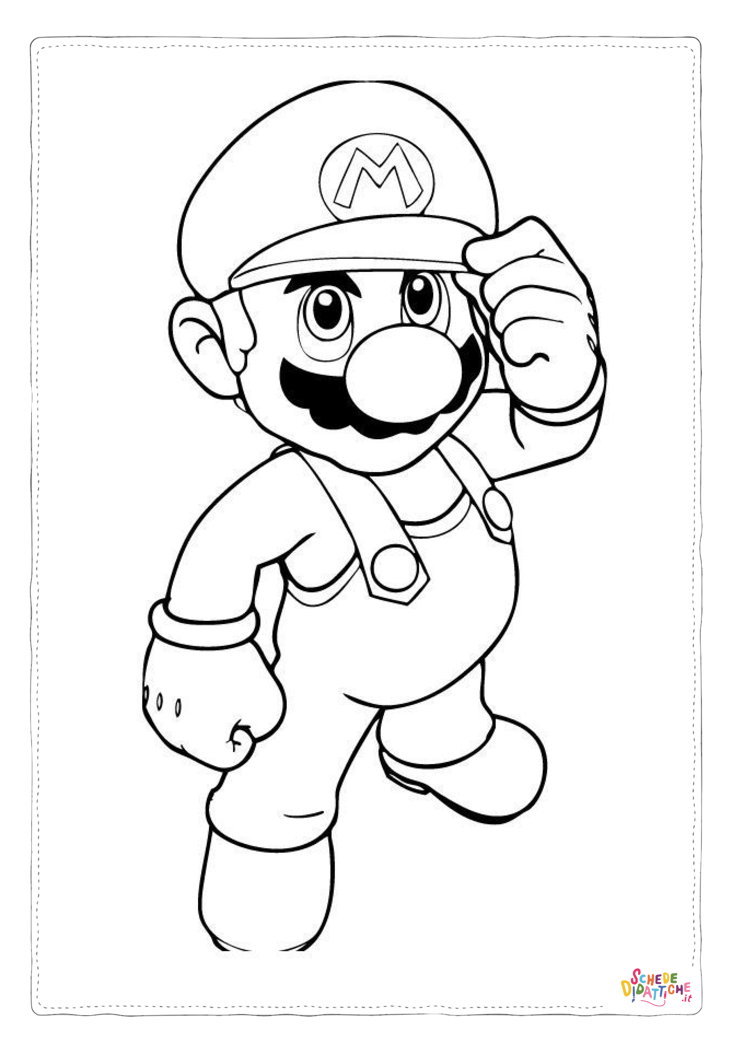 Disegno "Disegno di Super Mario da stampare e colorare 19" Disegno di Super Mario da stampare e colorare 19