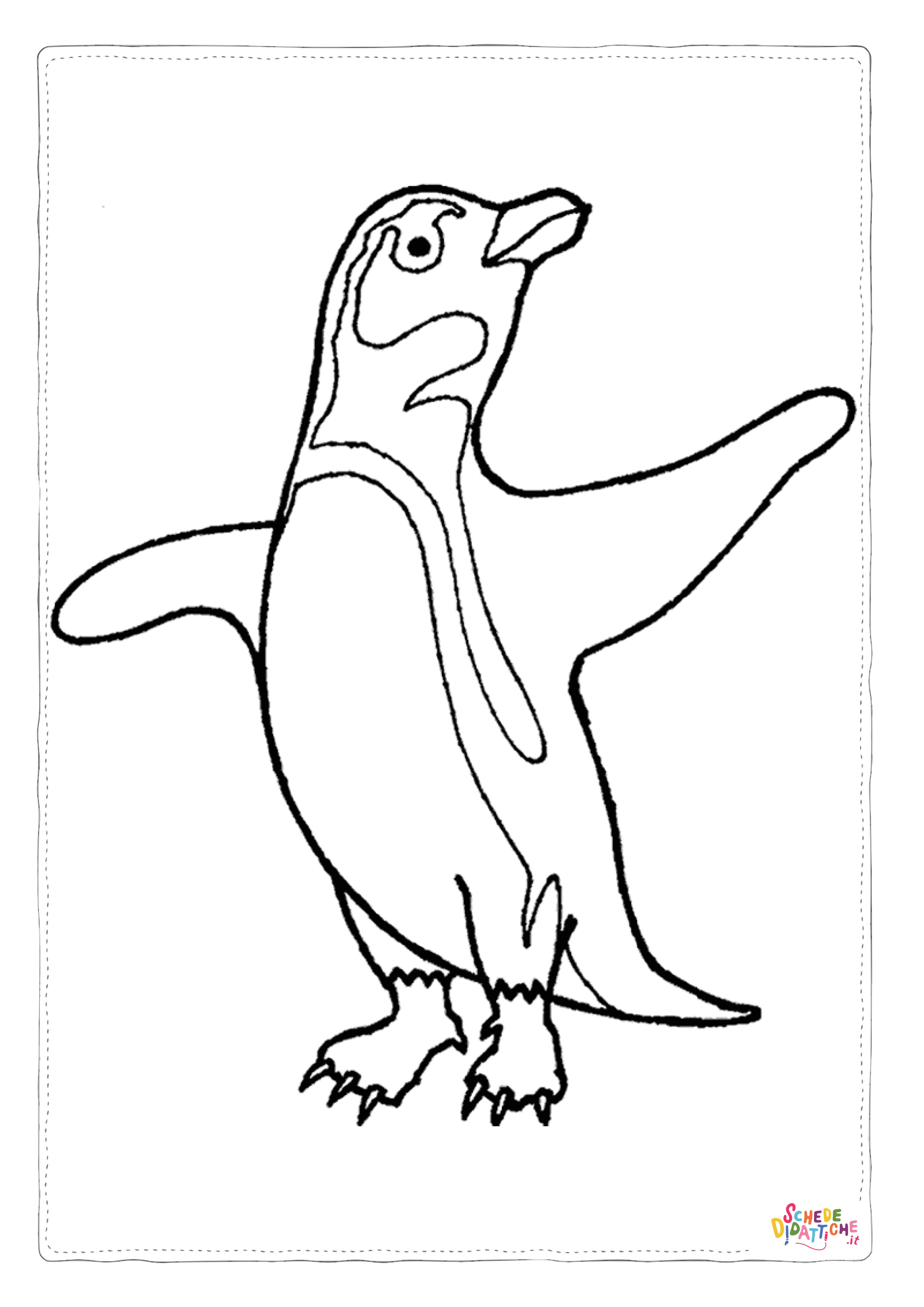 Disegno di pinguino da stampare e colorare 9