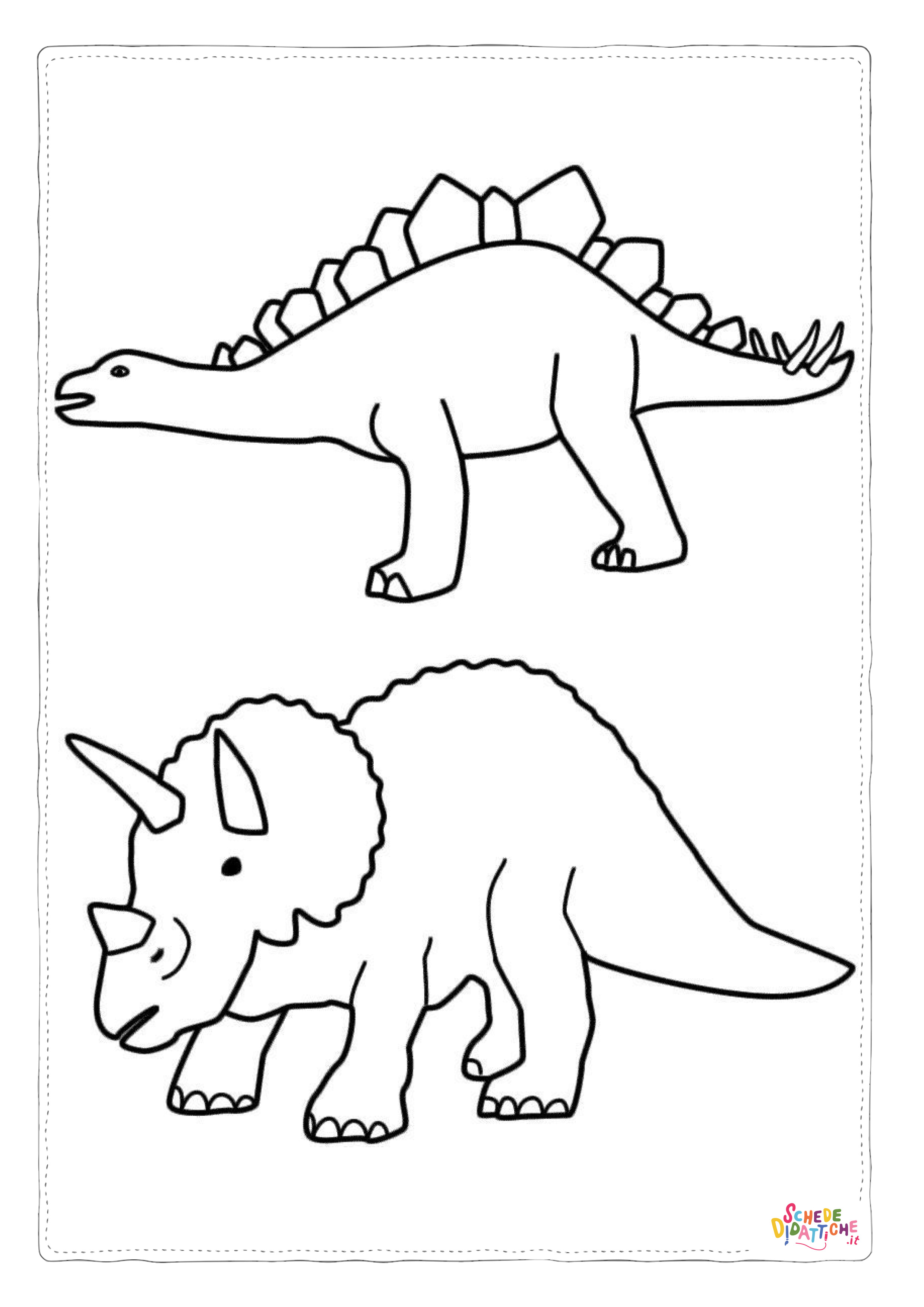 Disegno di Triceratopo da stampare e colorare 60