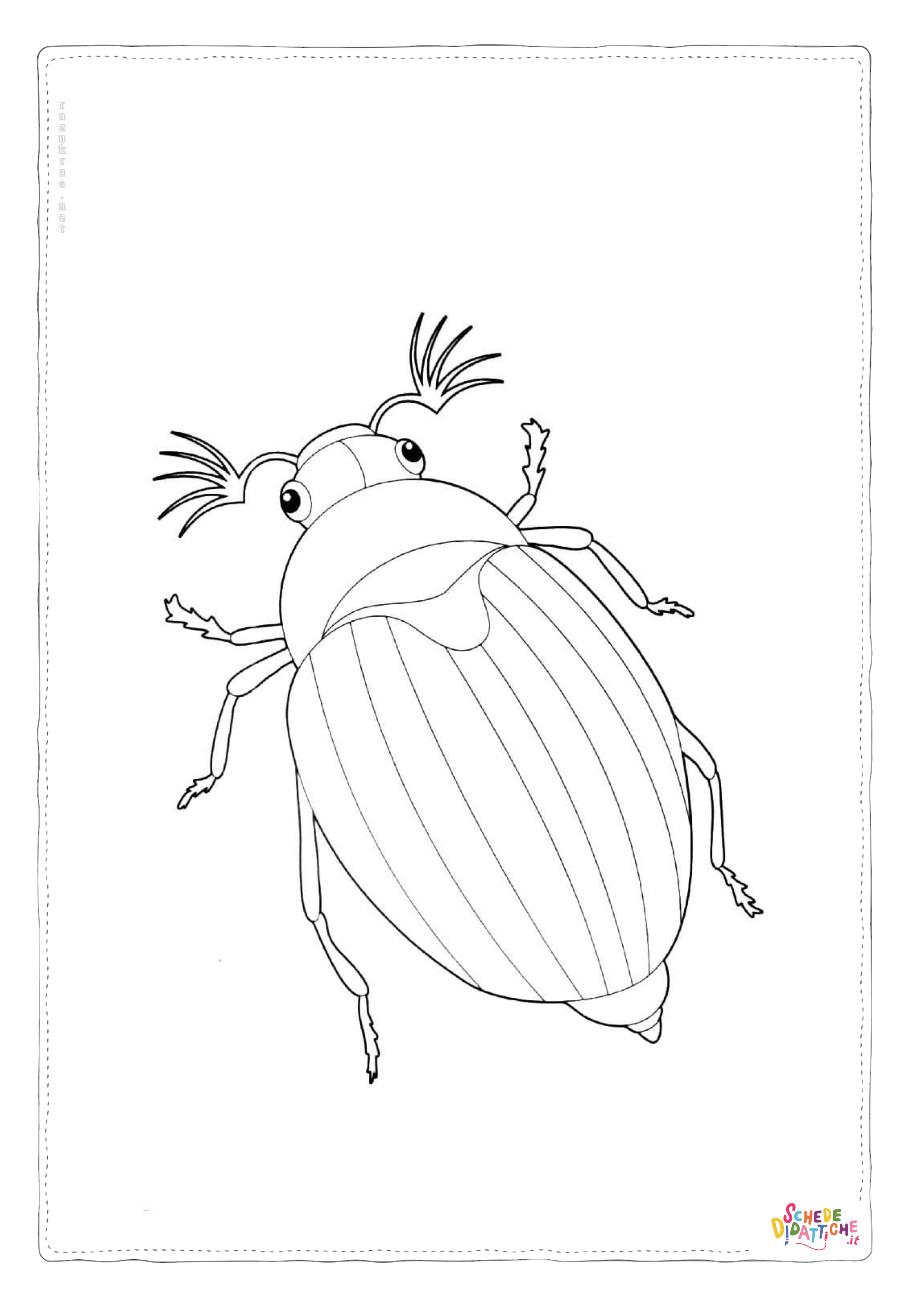 Disegno "Disegno di coleottero da stampare e colorare 18" Disegno di coleottero da stampare e colorare 18
