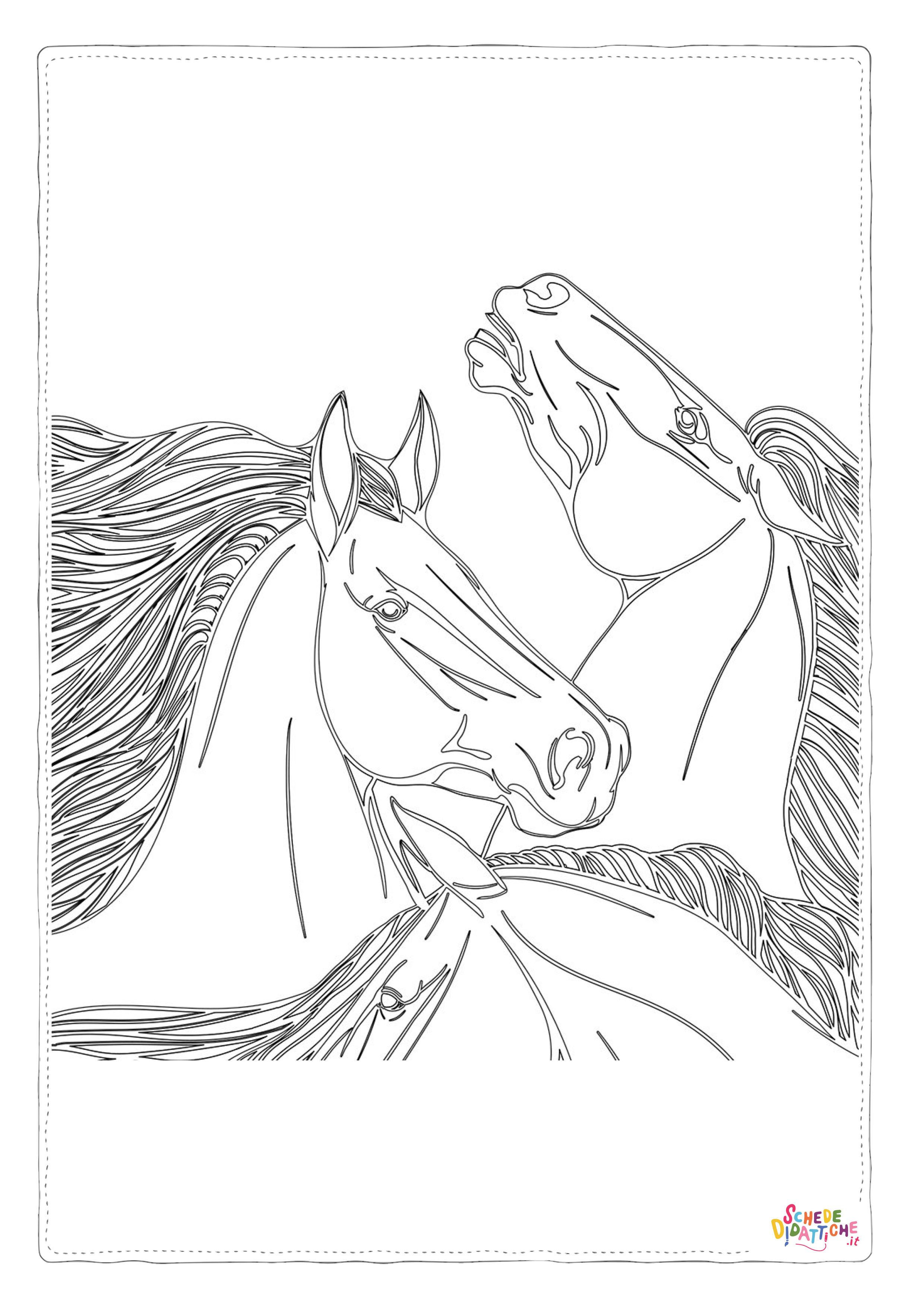 Disegno "Disegno di cavallo da stampare e colorare 114" Disegno di cavallo da stampare e colorare 114