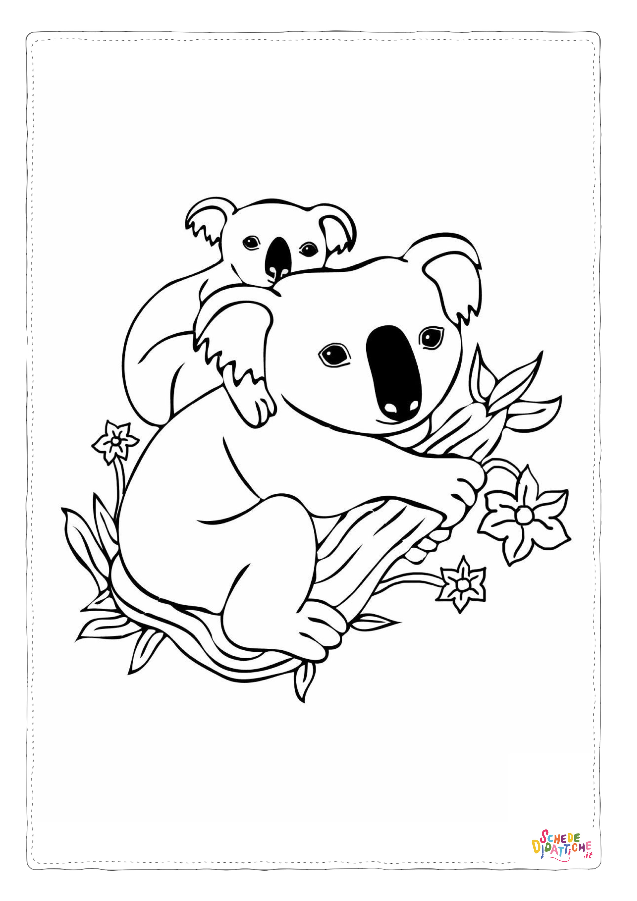 Disegno "Disegno di koala da stampare e colorare 30" Disegno di koala da stampare e colorare 30