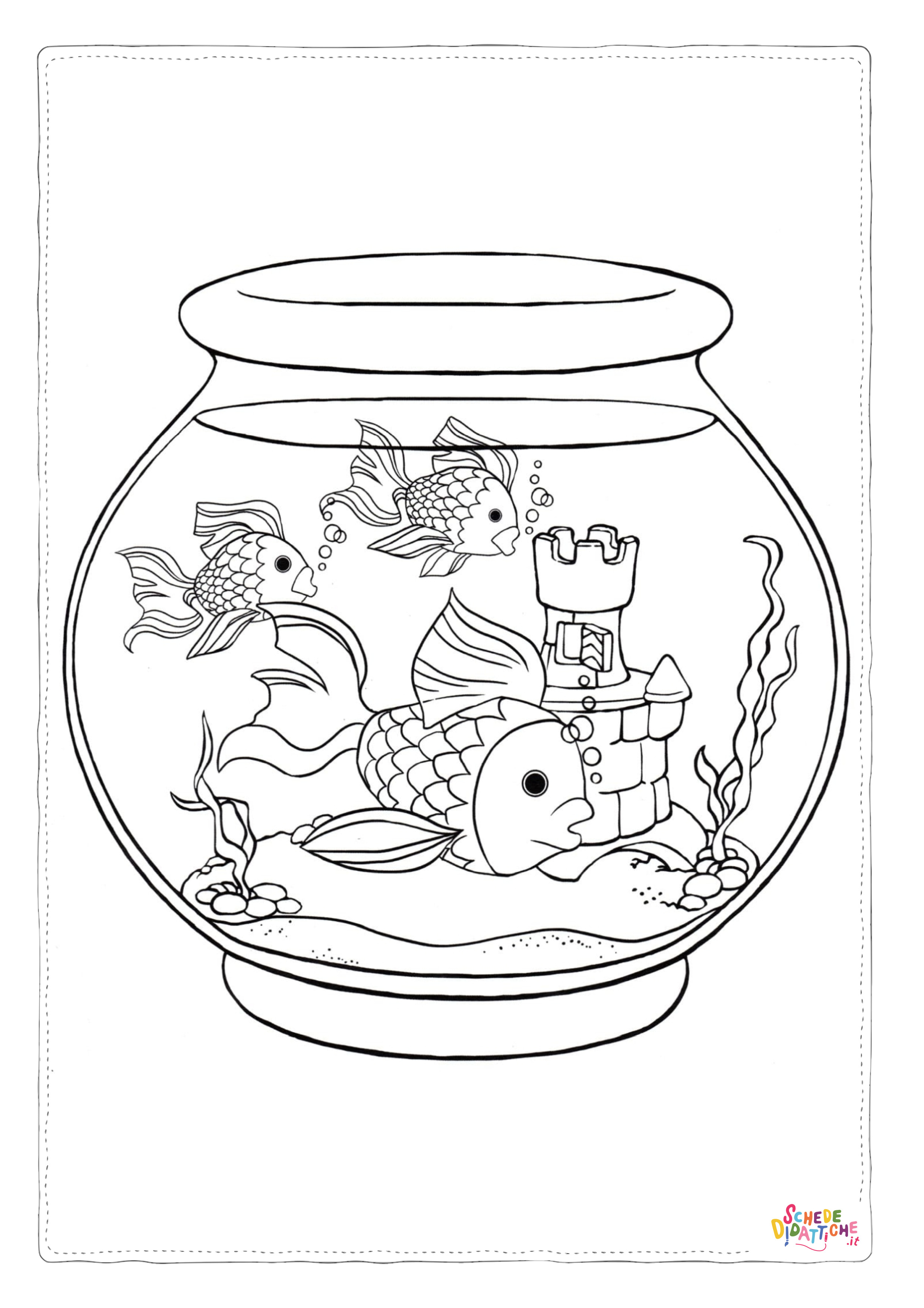Disegno "Disegno di pesce da stampare e colorare 145" Disegno di pesce da stampare e colorare 145