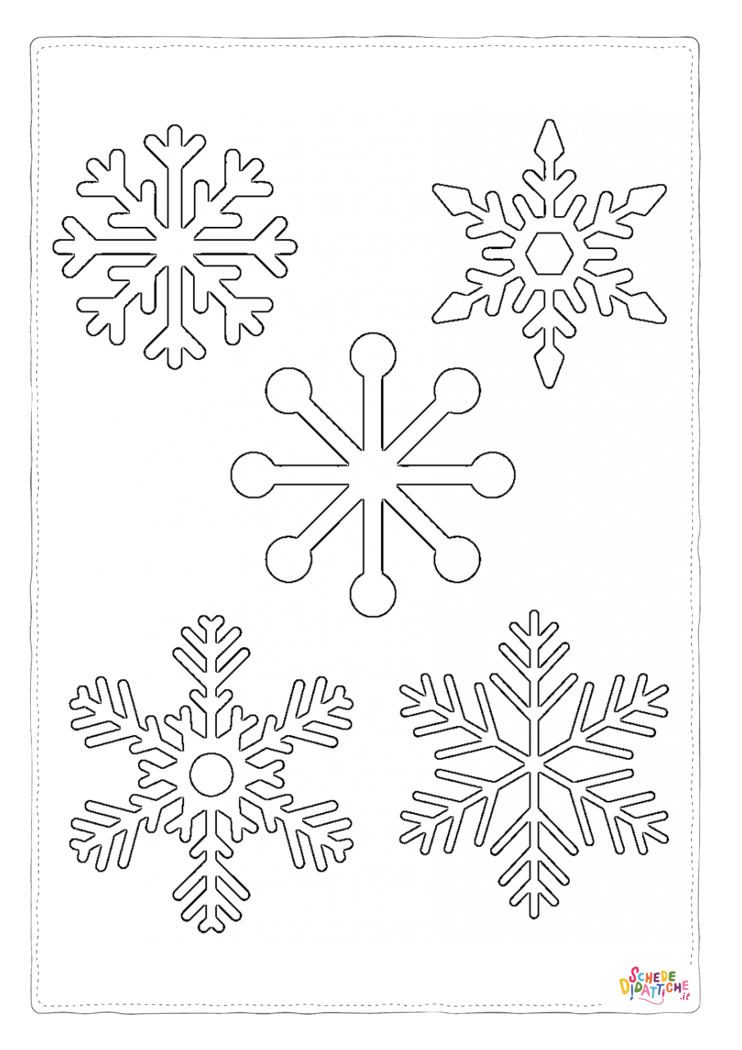 Disegno di fiocco di neve da stampare e colorare 7