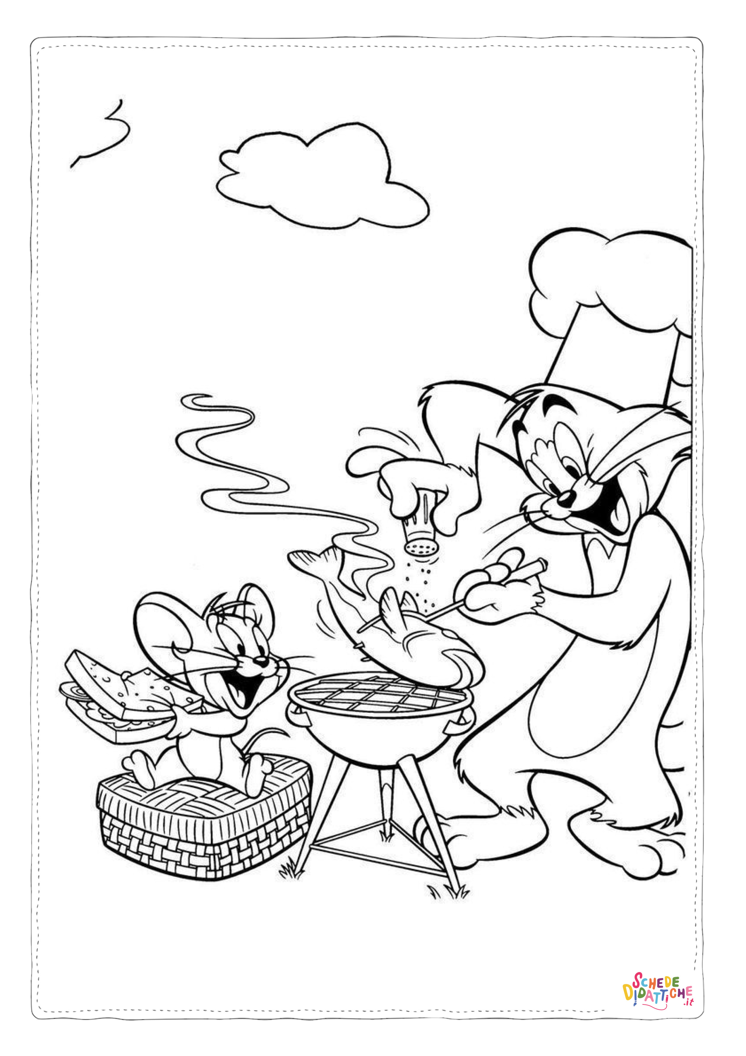 Disegno di Tom e Jerry da stampare e colorare 59