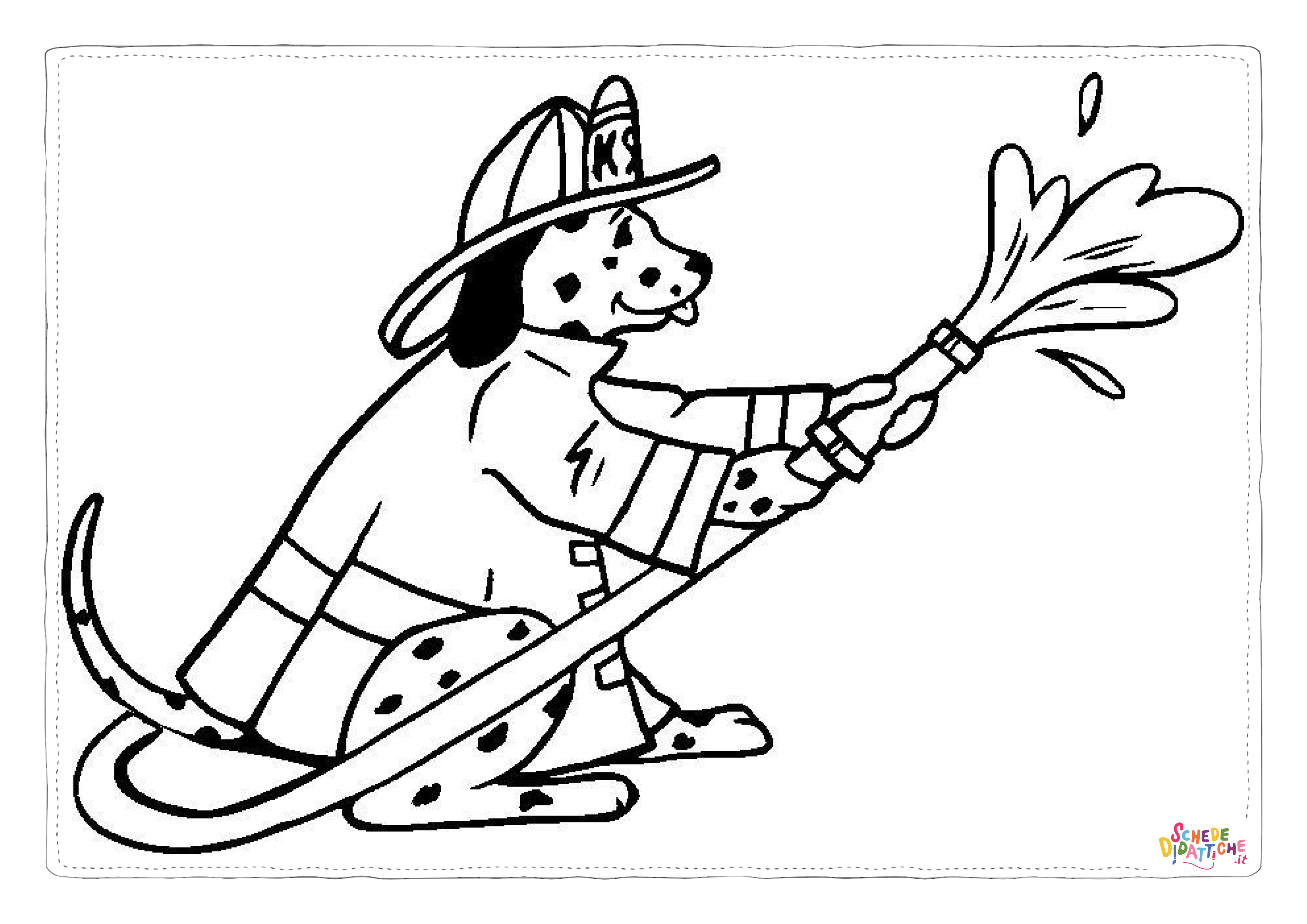 Disegno "Disegno di pompiere da stampare e colorare 62" Disegno di pompiere da stampare e colorare 62