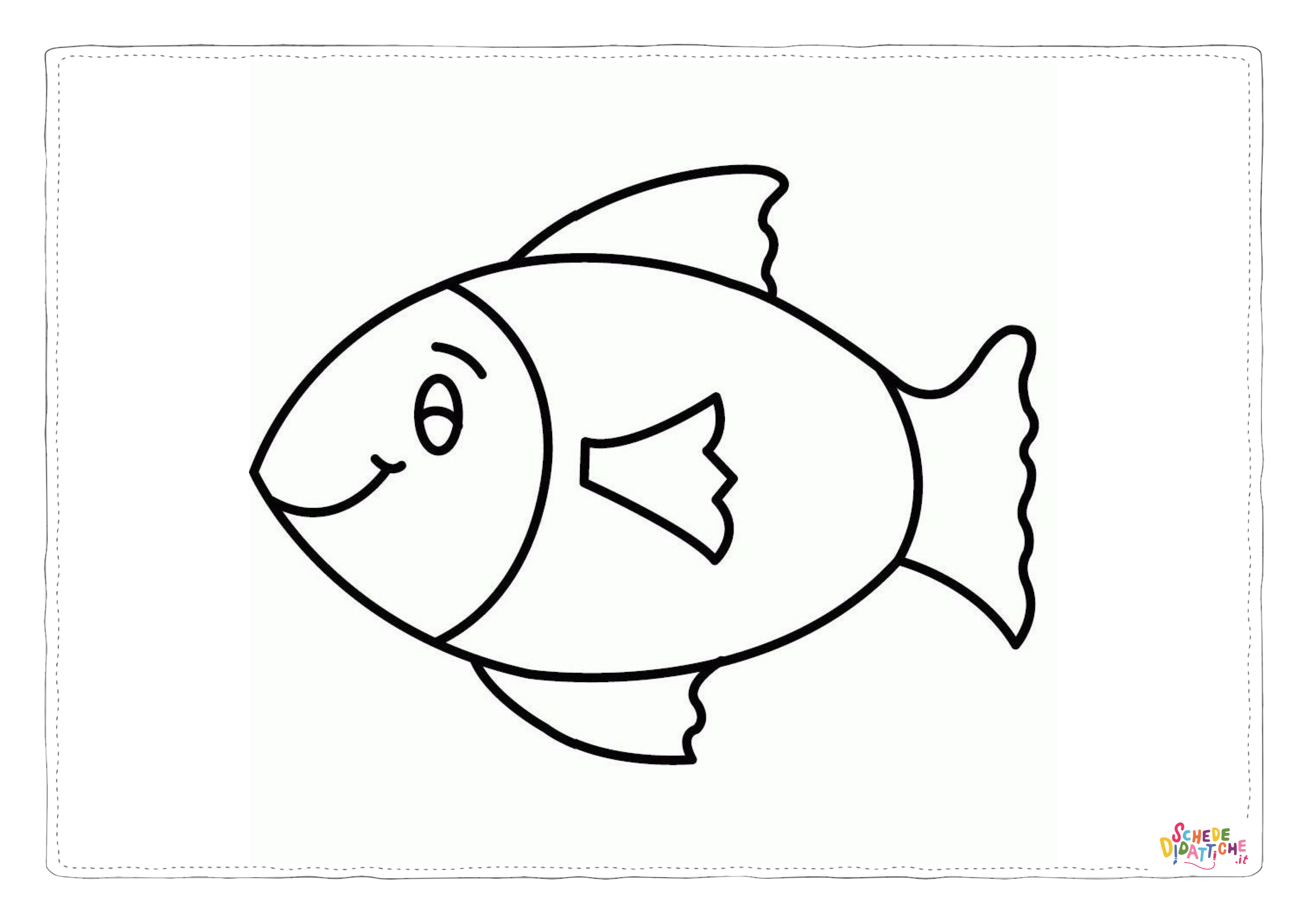 Disegno "Disegno di pesce da stampare e colorare 275" Disegno di pesce da stampare e colorare 275