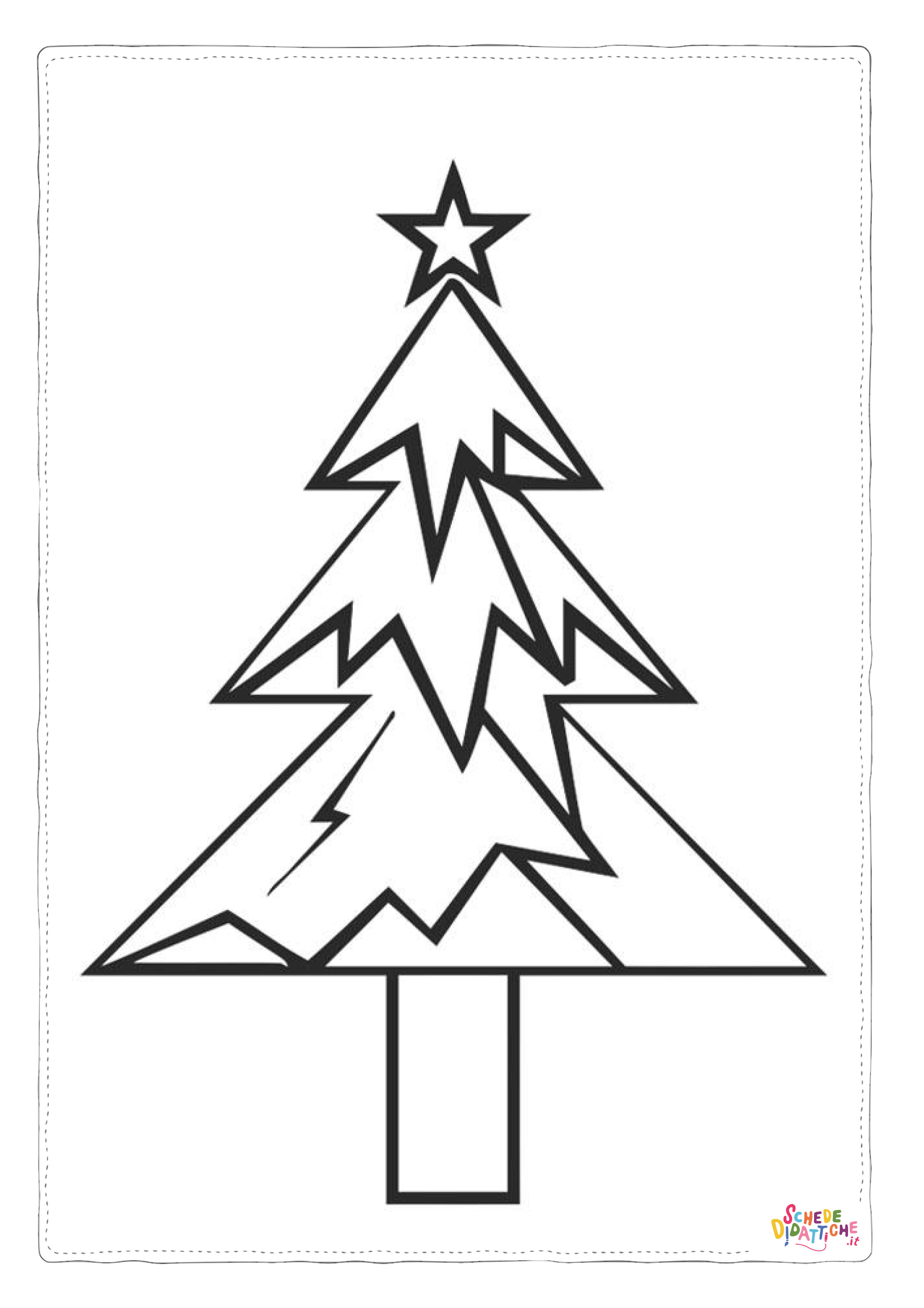 Disegno "Disegno di albero di Natale da stampare e colorare 36" Disegno di albero di Natale da stampare e colorare 36