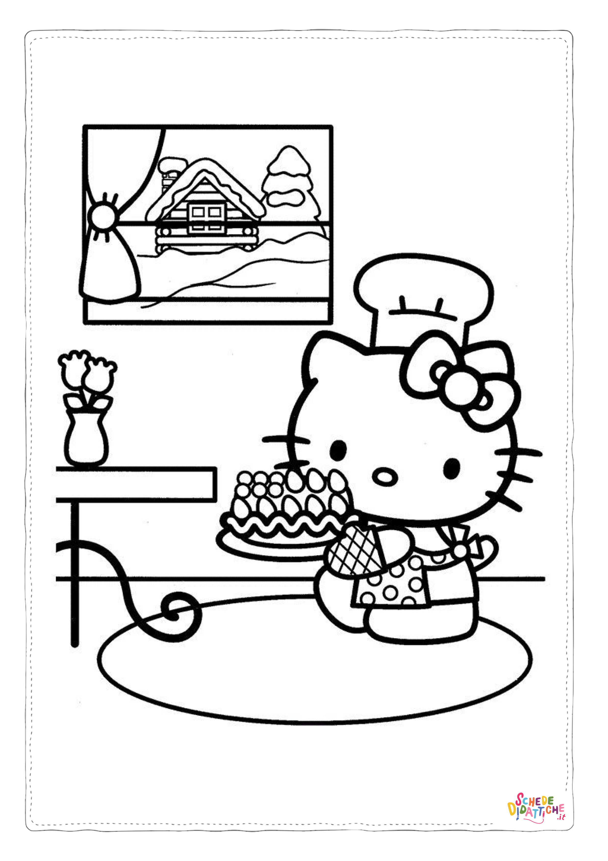 Disegno "Disegno di Hello Kitty da stampare e colorare 234" Disegno di Hello Kitty da stampare e colorare 234
