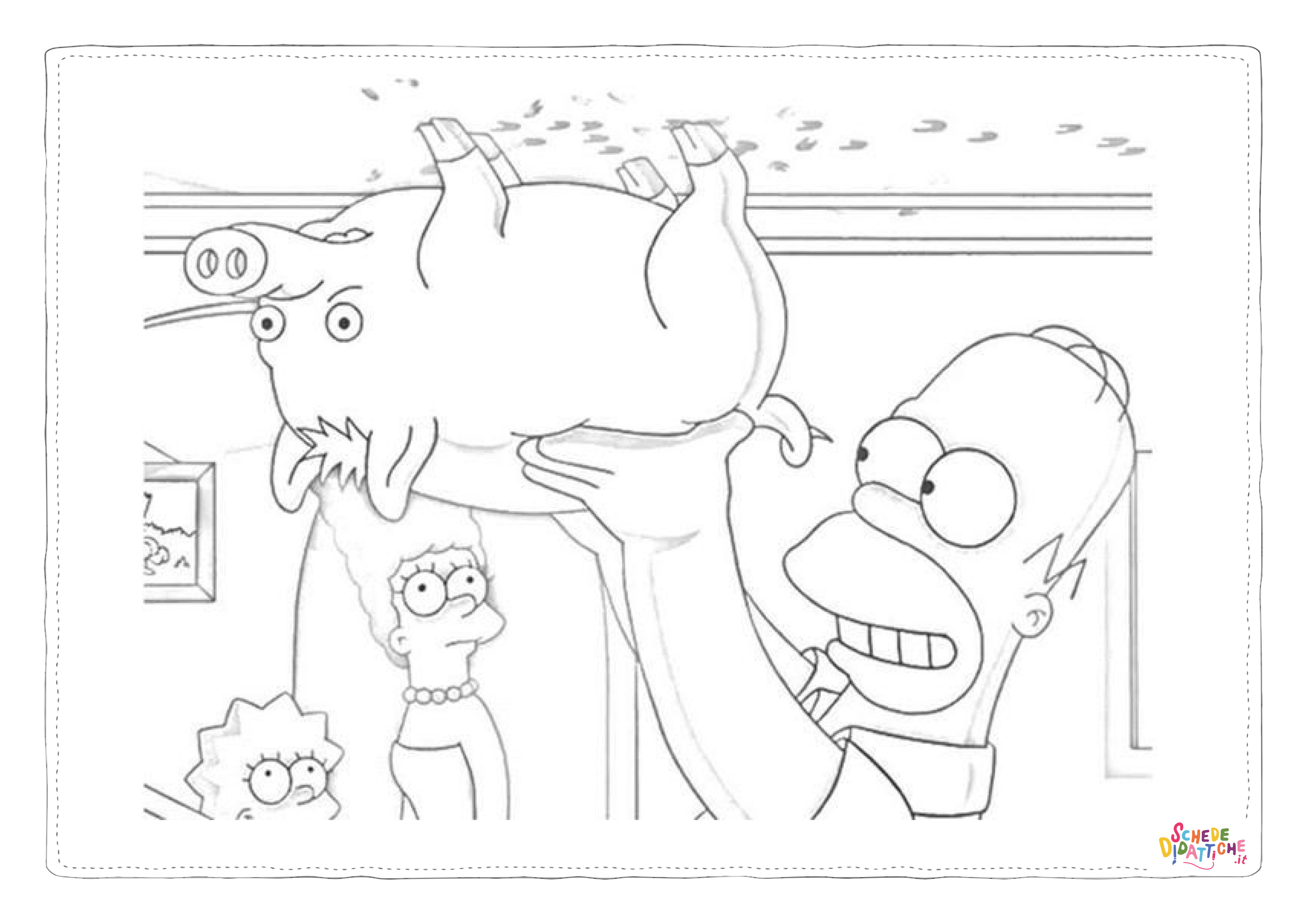 Disegno di I Simpson da stampare e colorare 57