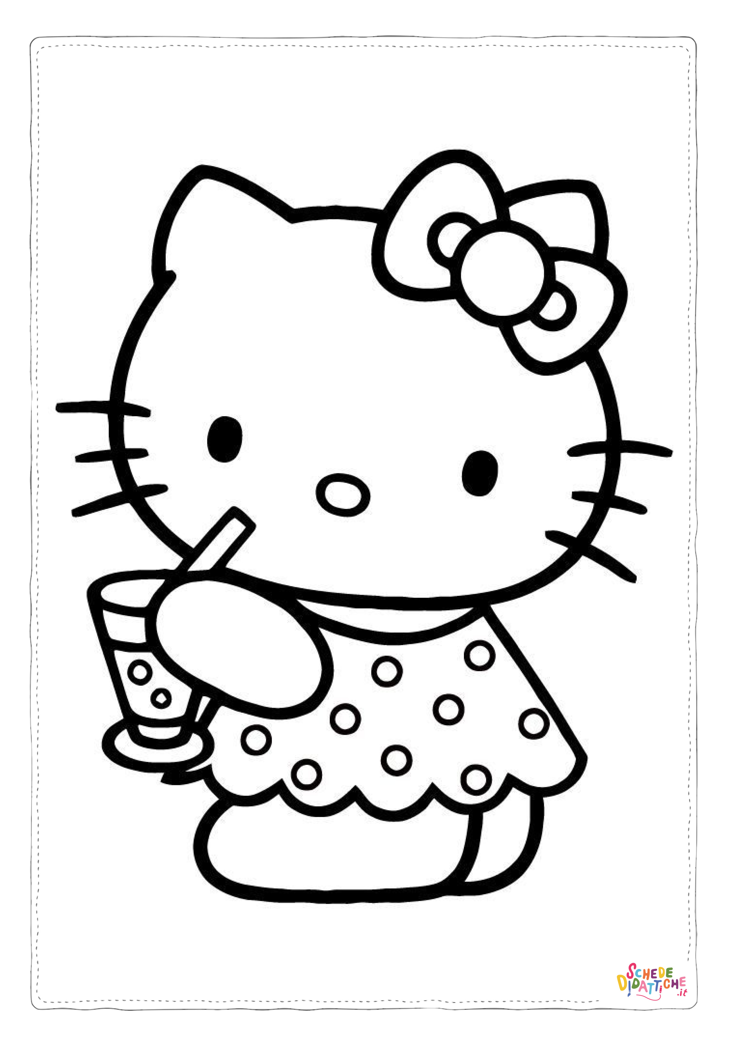 Disegno "Disegno di Hello Kitty da stampare e colorare 200" Disegno di Hello Kitty da stampare e colorare 200