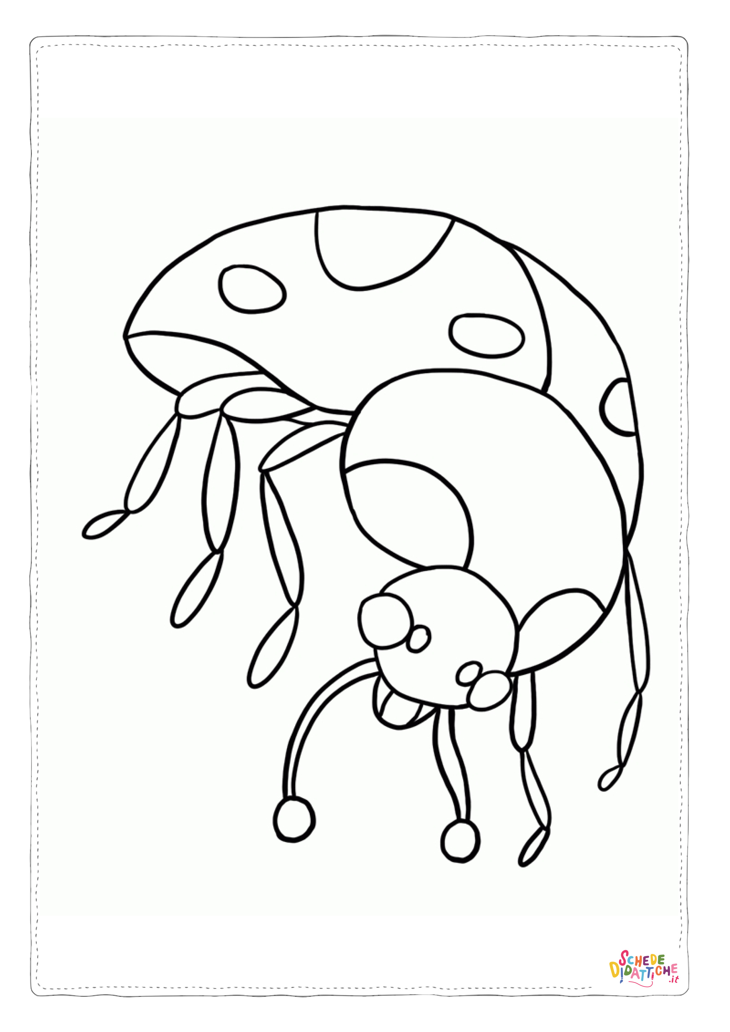 Disegno "Disegno di coccinella da stampare e colorare 30" Disegno di coccinella da stampare e colorare 30