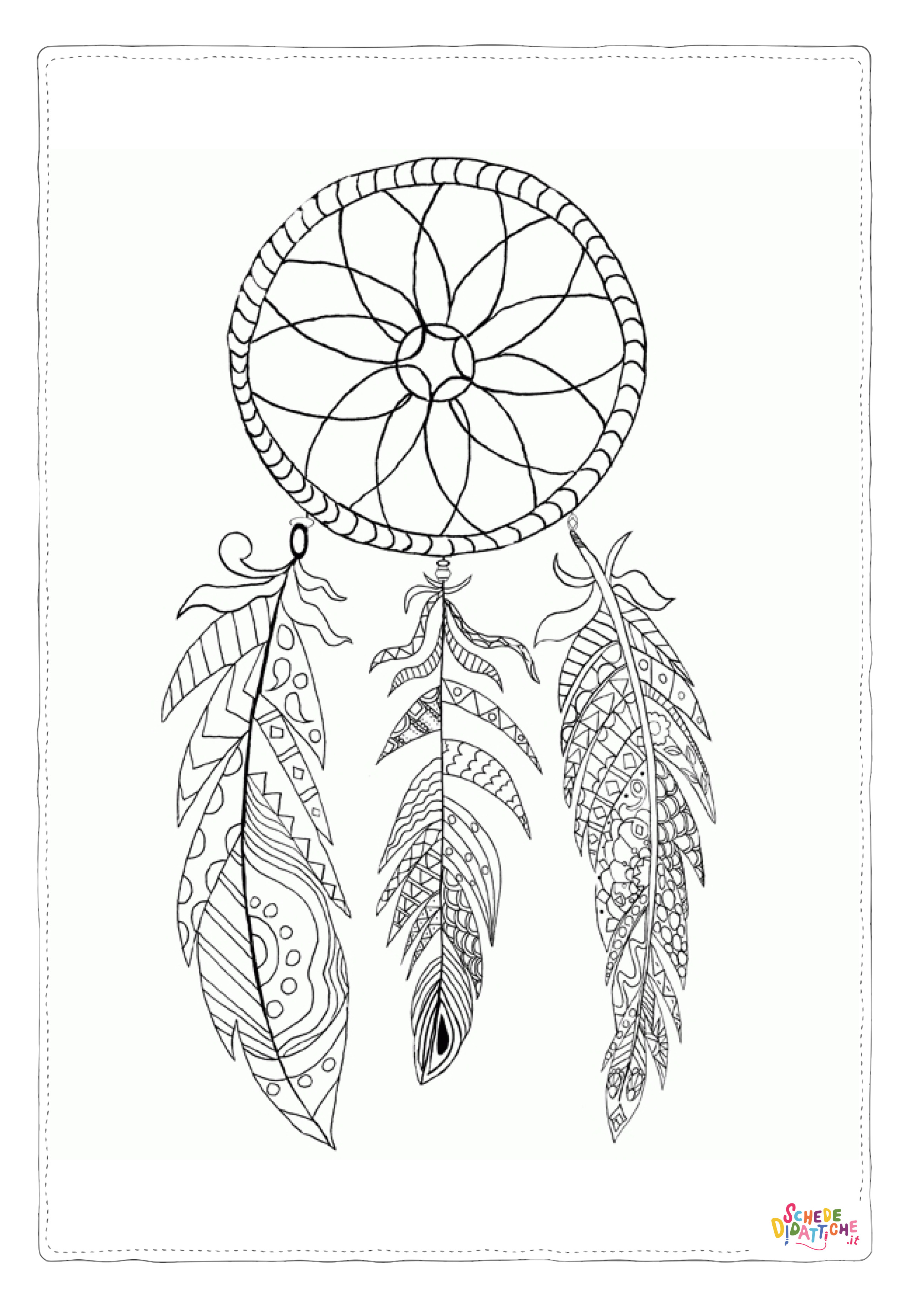 Disegno "Disegno di acchiappasogni da stampare e colorare 2" Disegno di acchiappasogni da stampare e colorare 2