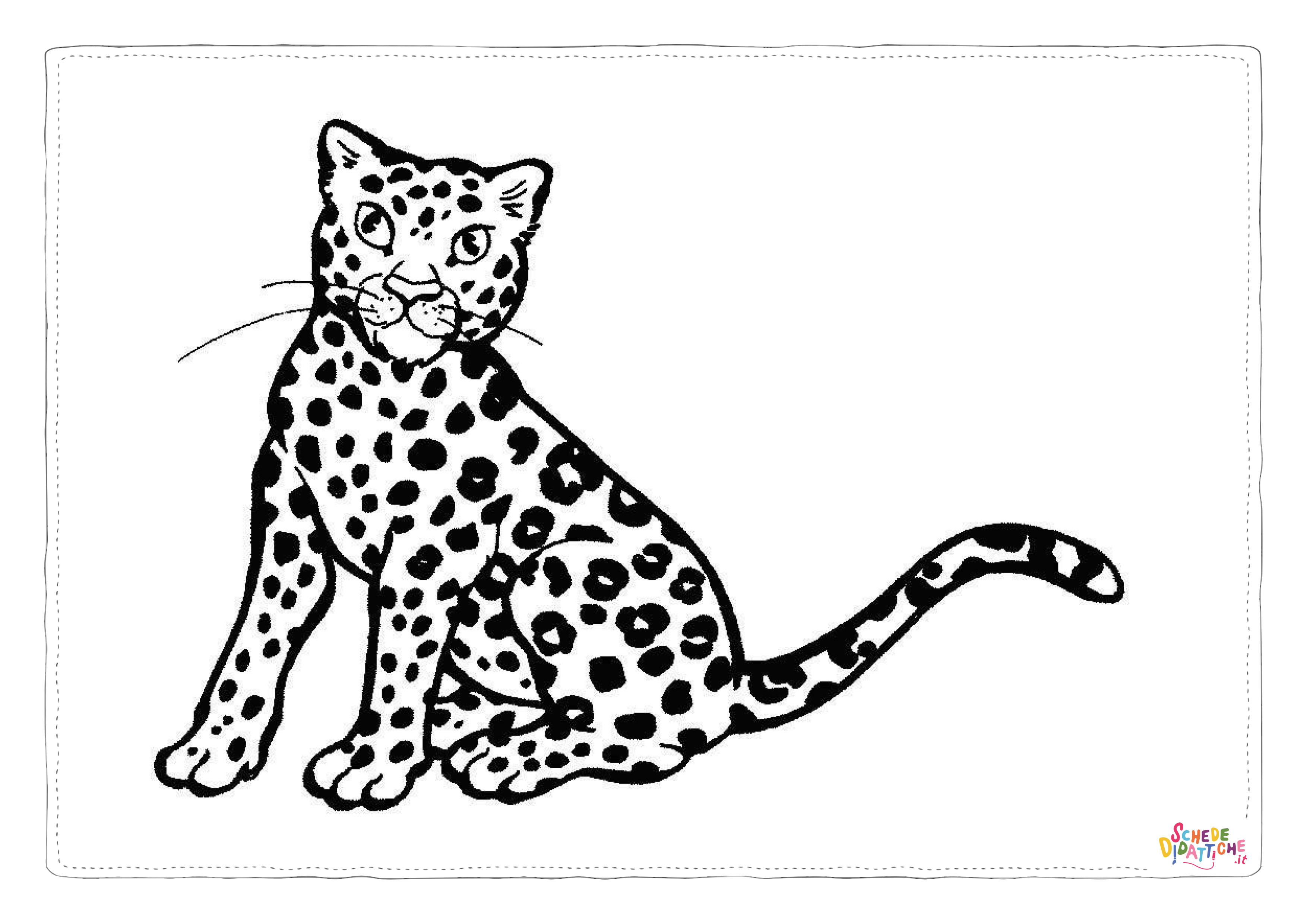 Disegno di leopardo da stampare e colorare 35