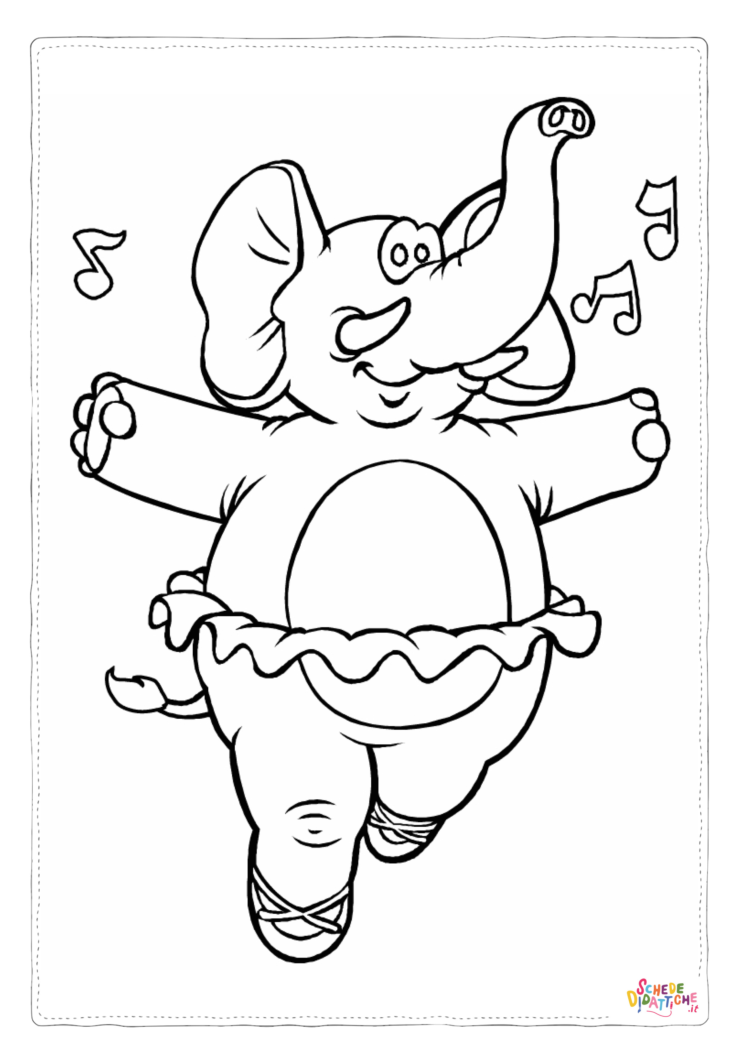 Disegno di Dumbo da stampare e colorare 3
