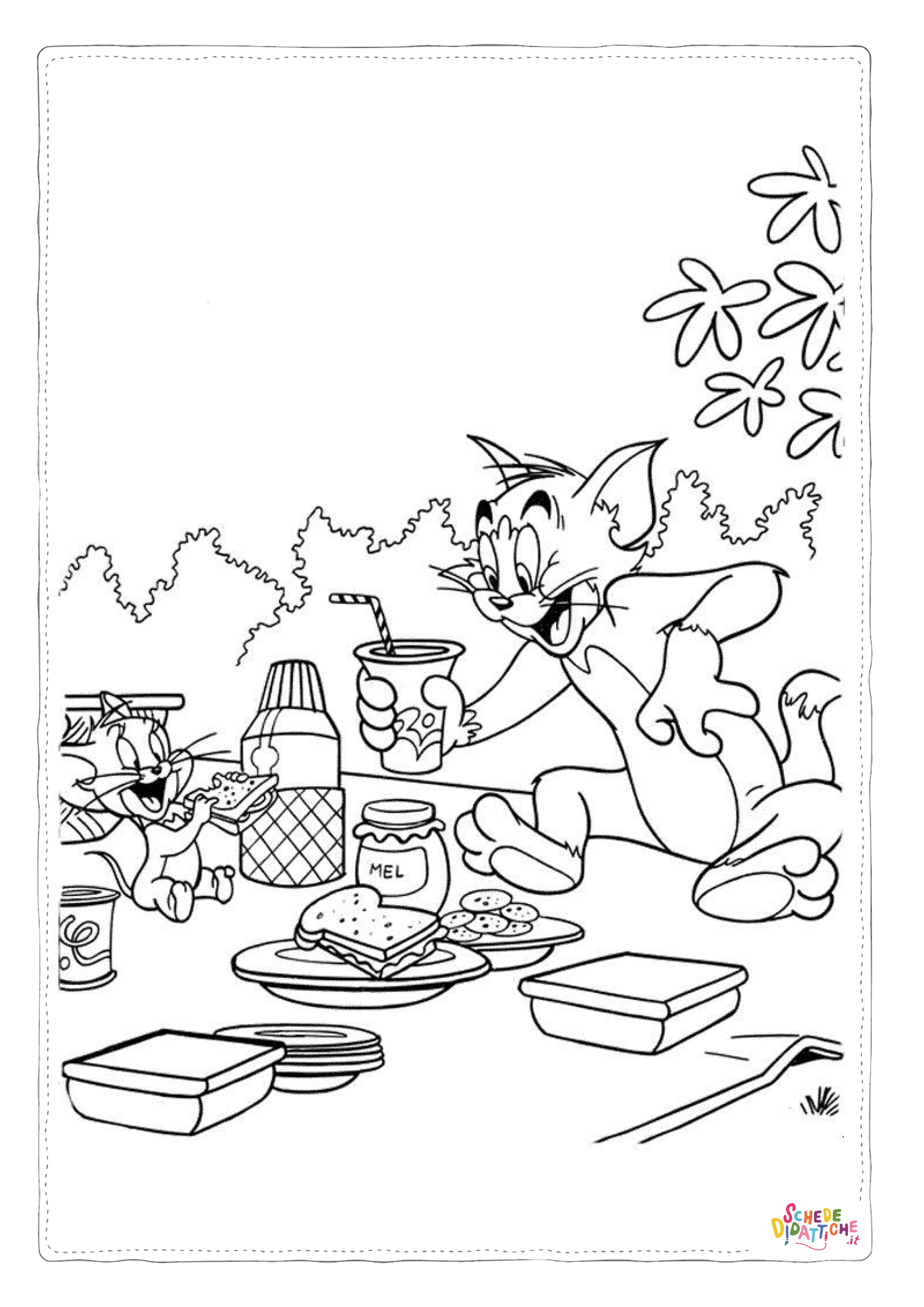 Disegno di Tom e Jerry da stampare e colorare 49