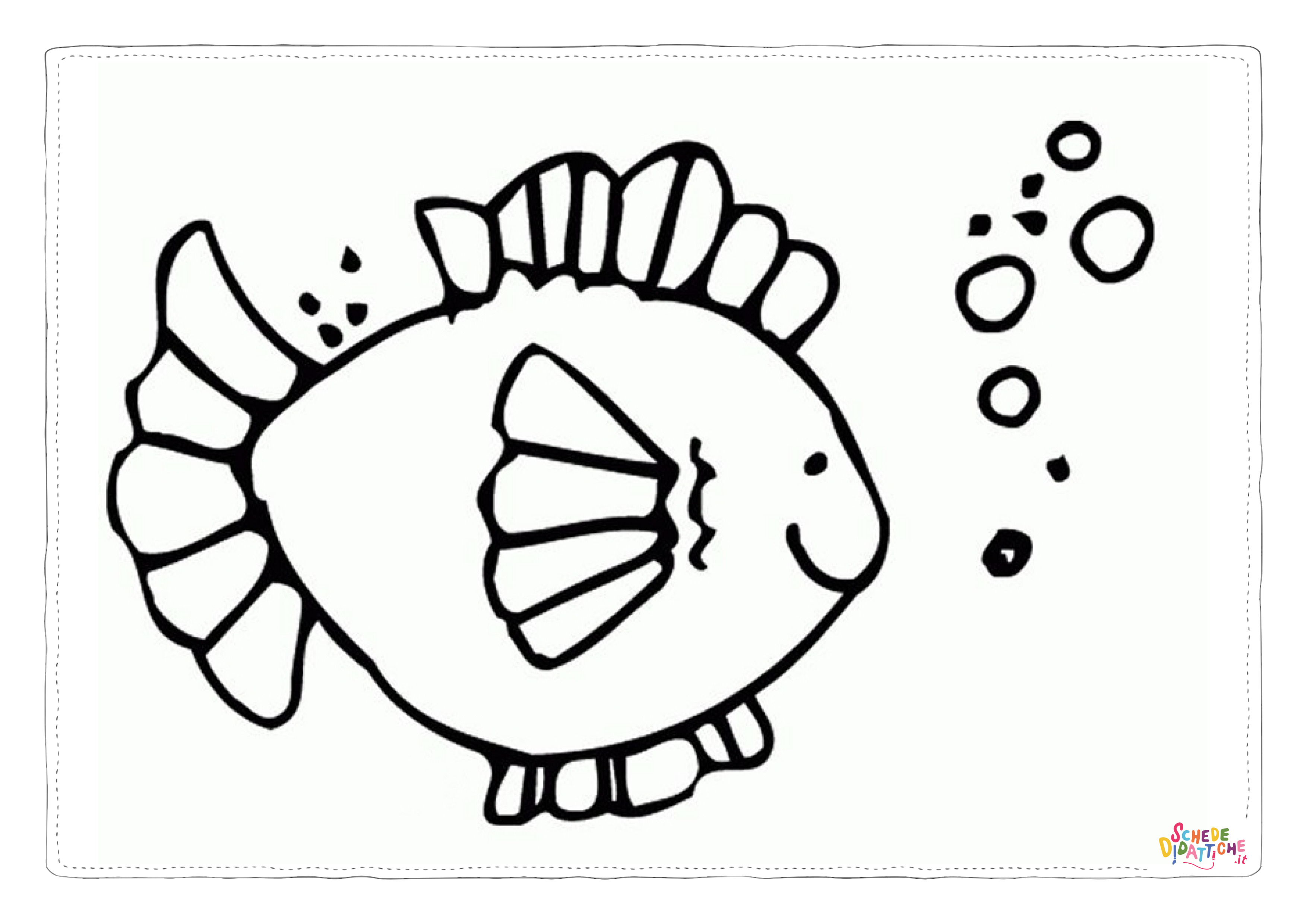 Disegno "Disegno di pesce da stampare e colorare 236" Disegno di pesce da stampare e colorare 236