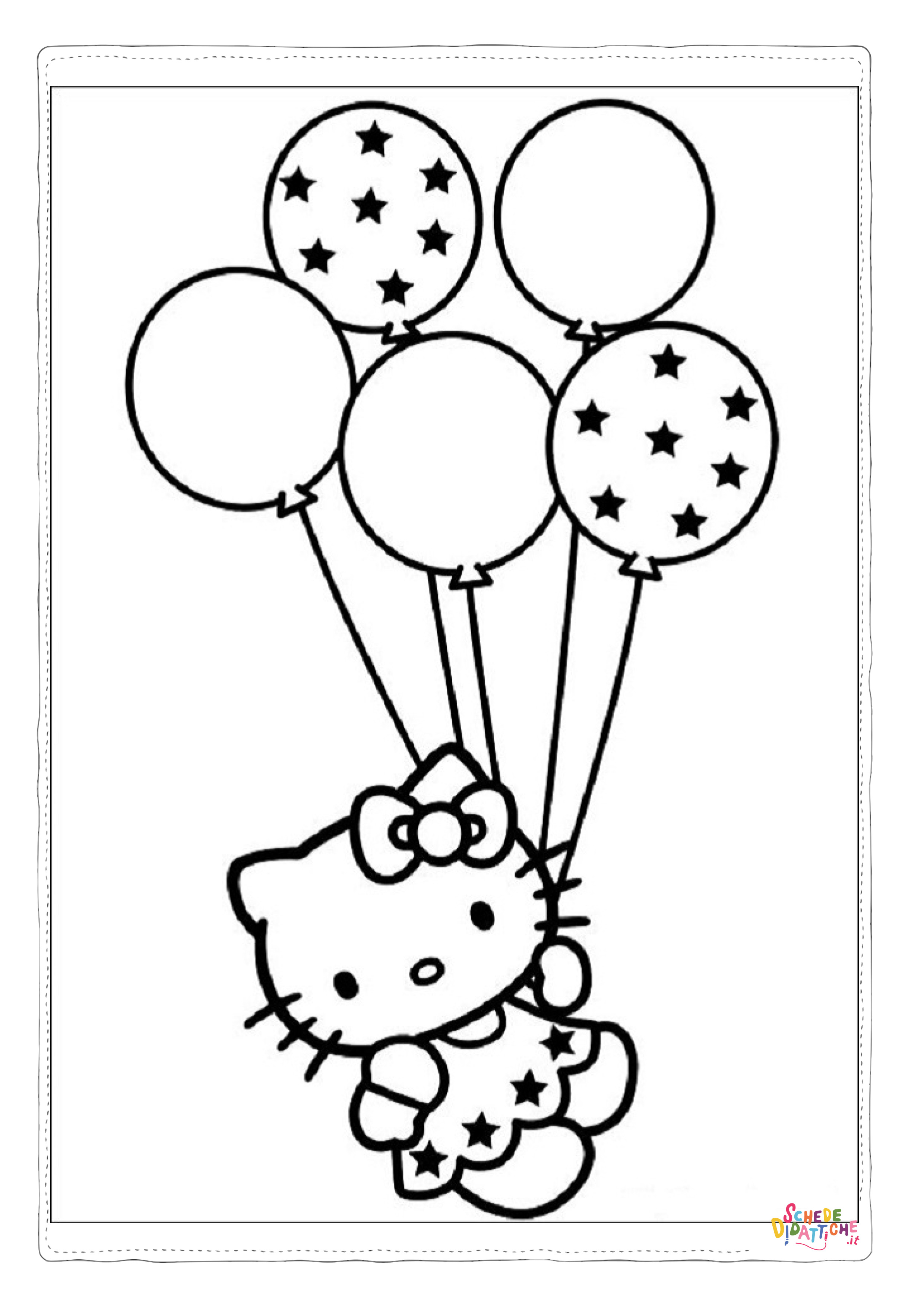 Disegno "Disegno di Hello Kitty da stampare e colorare 99" Disegno di Hello Kitty da stampare e colorare 99
