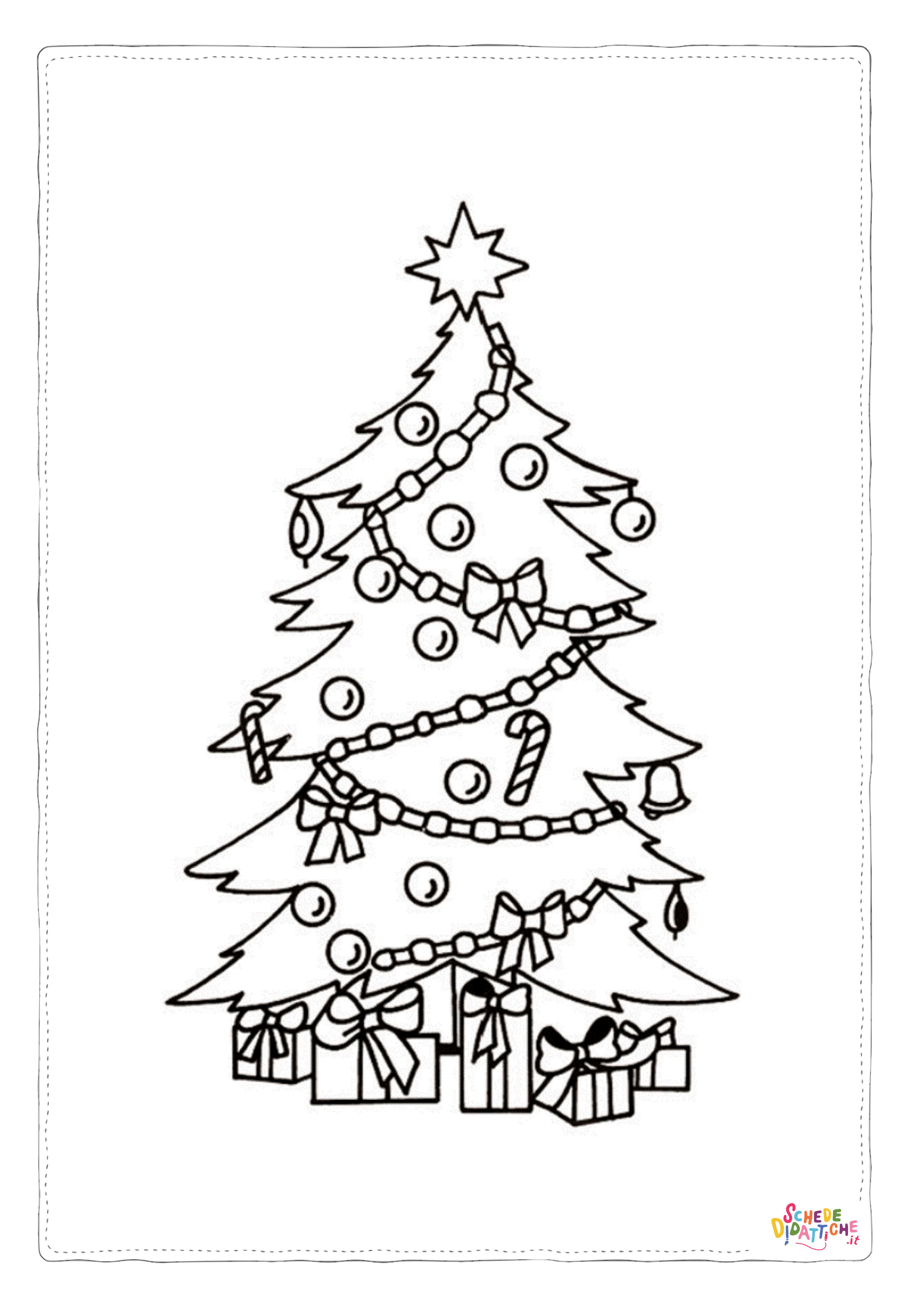 Disegno "Disegno di albero di Natale da stampare e colorare 52" Disegno di albero di Natale da stampare e colorare 52