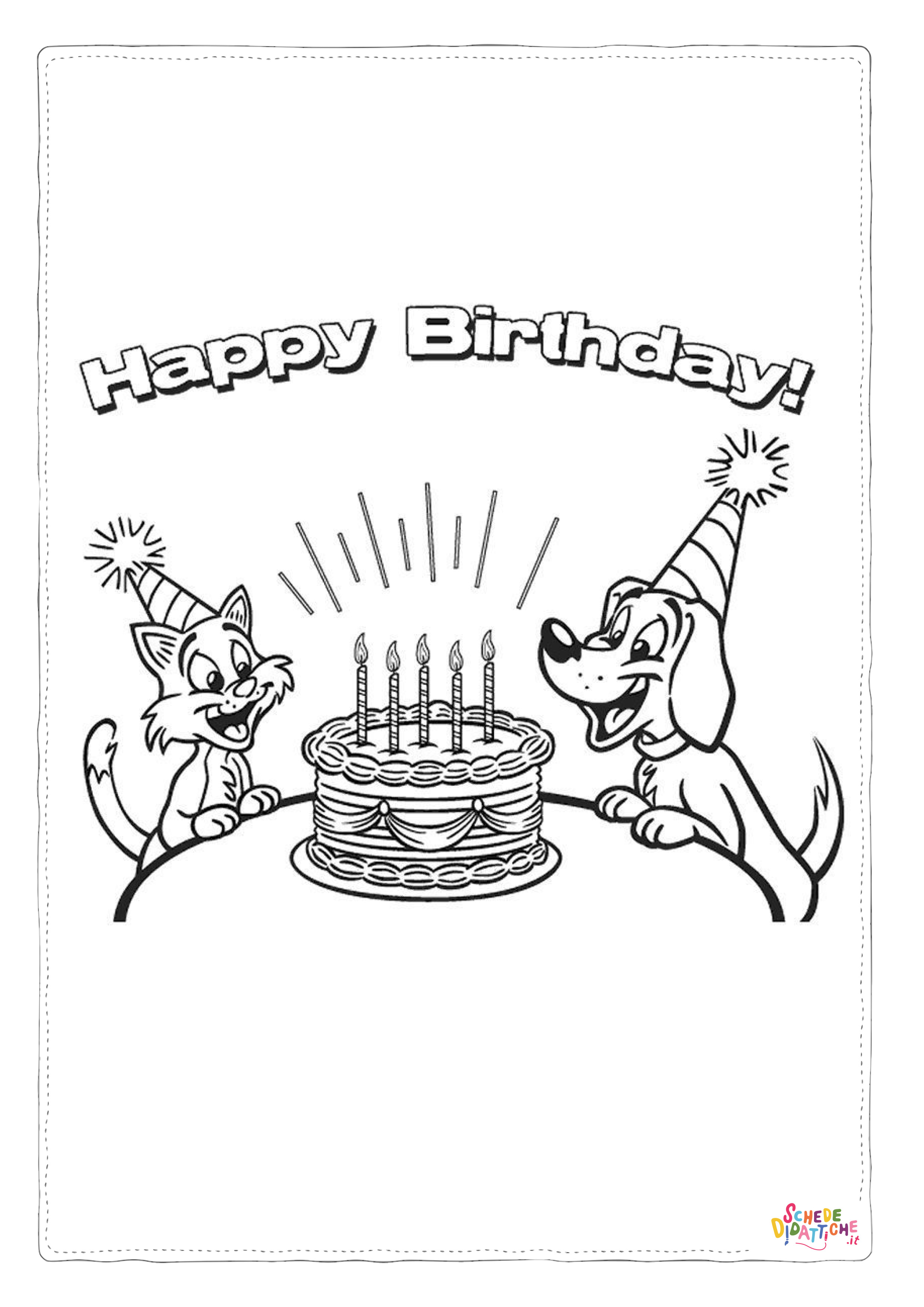 Disegno "Disegno di compleanno da stampare e colorare 109" Disegno di compleanno da stampare e colorare 109