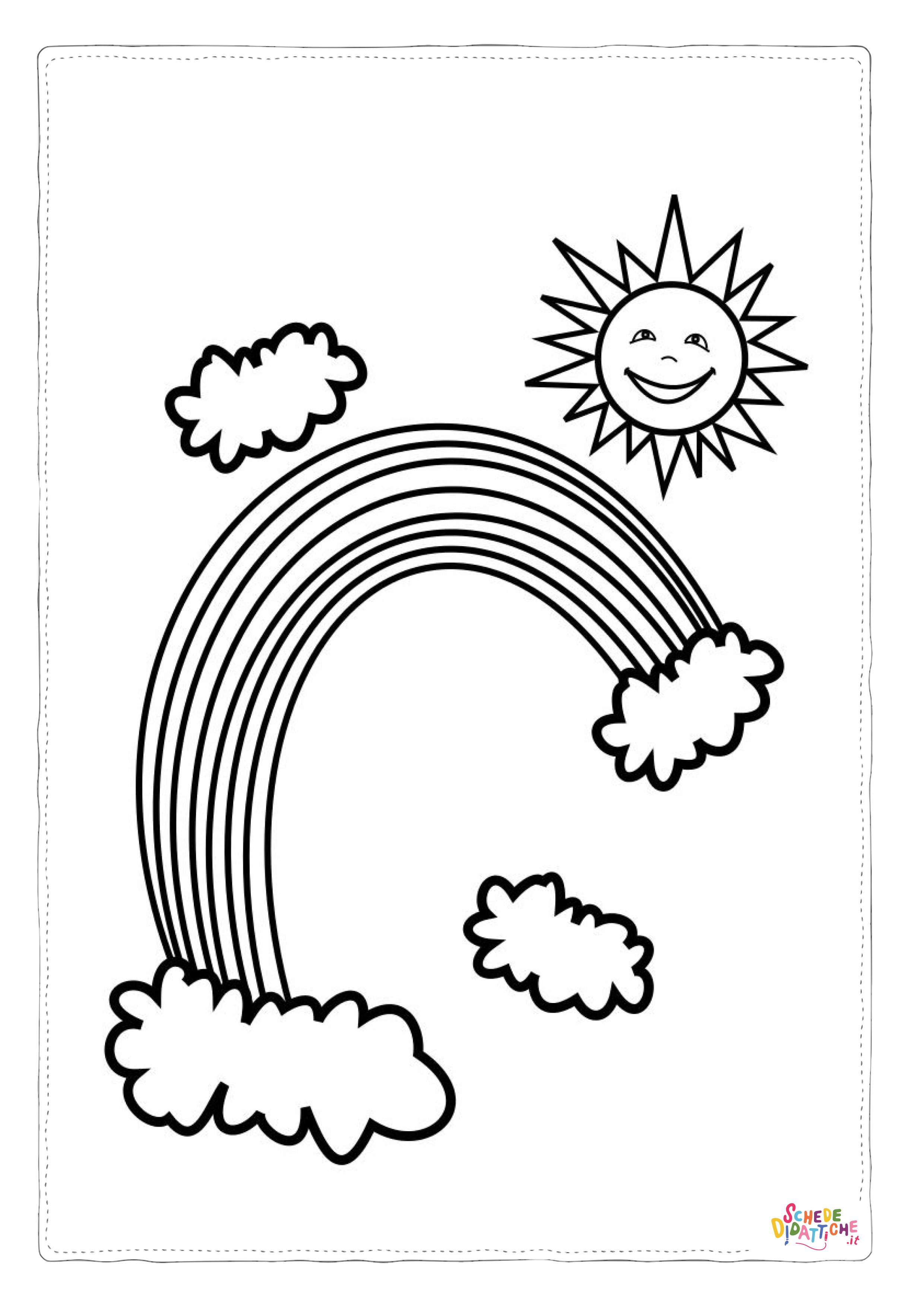 Disegno di arcobaleno da stampare e colorare 4