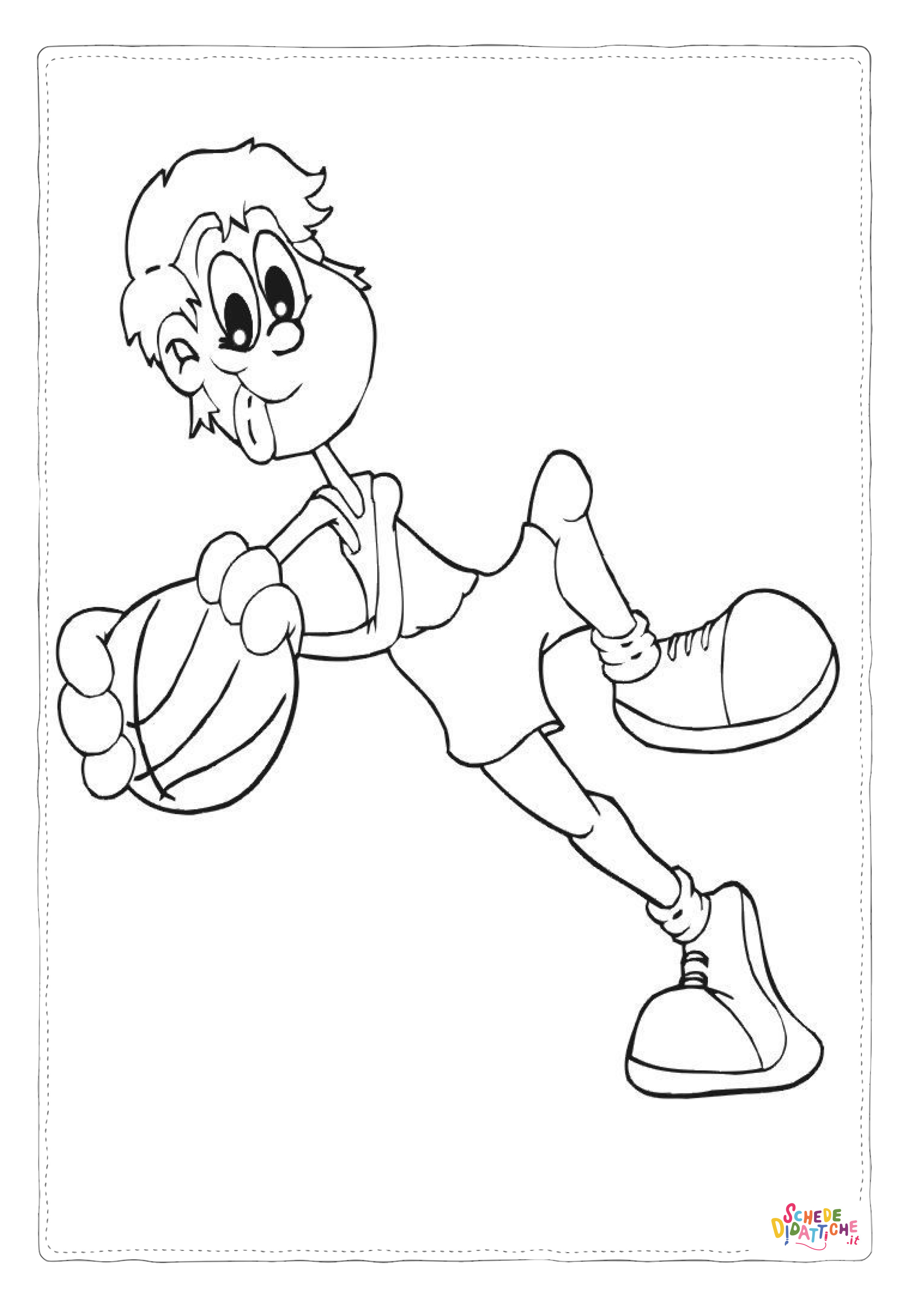 Disegno di basket da stampare e colorare 13