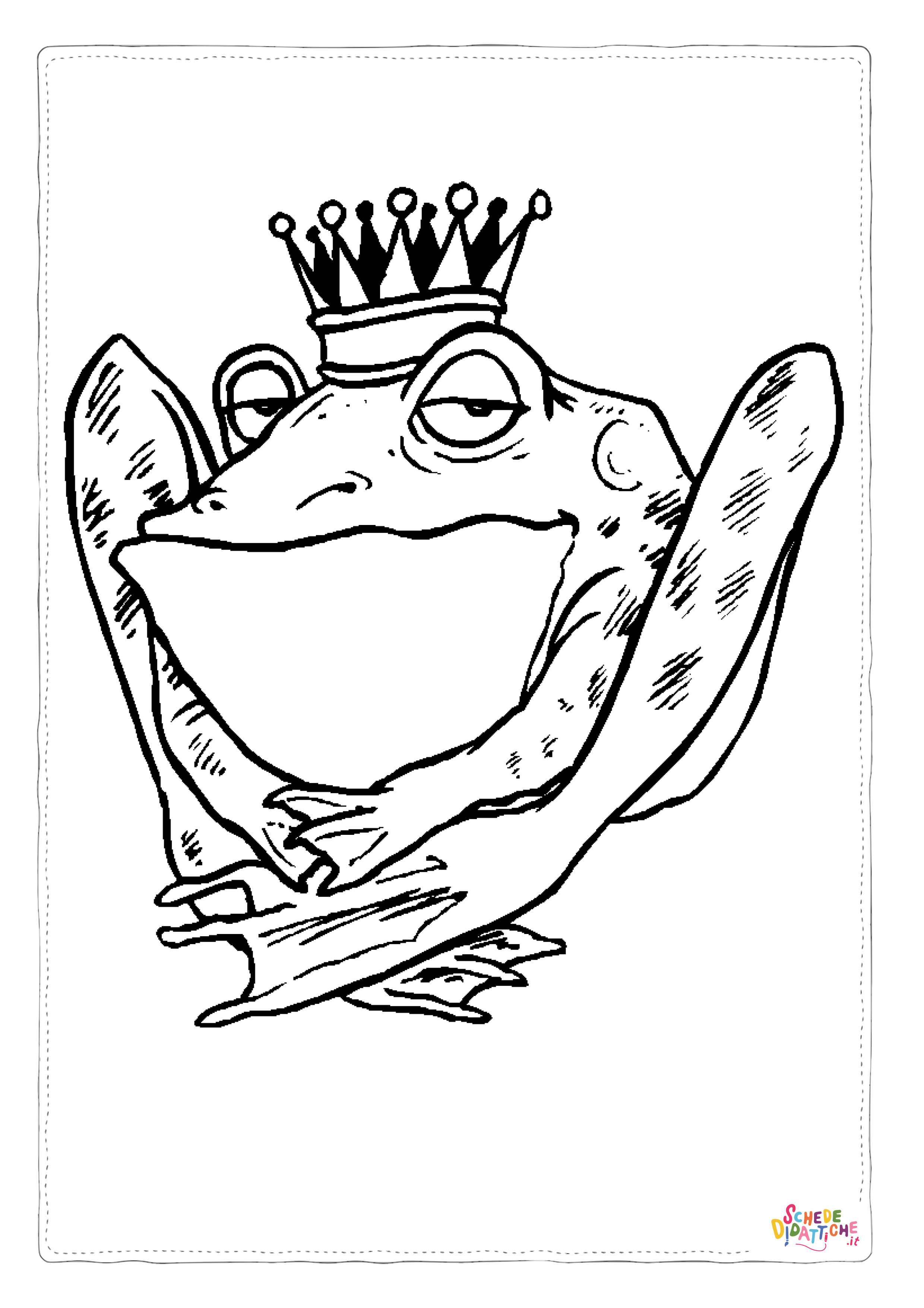 Disegno "Disegno di rana da stampare e colorare 8" Disegno di rana da stampare e colorare 8