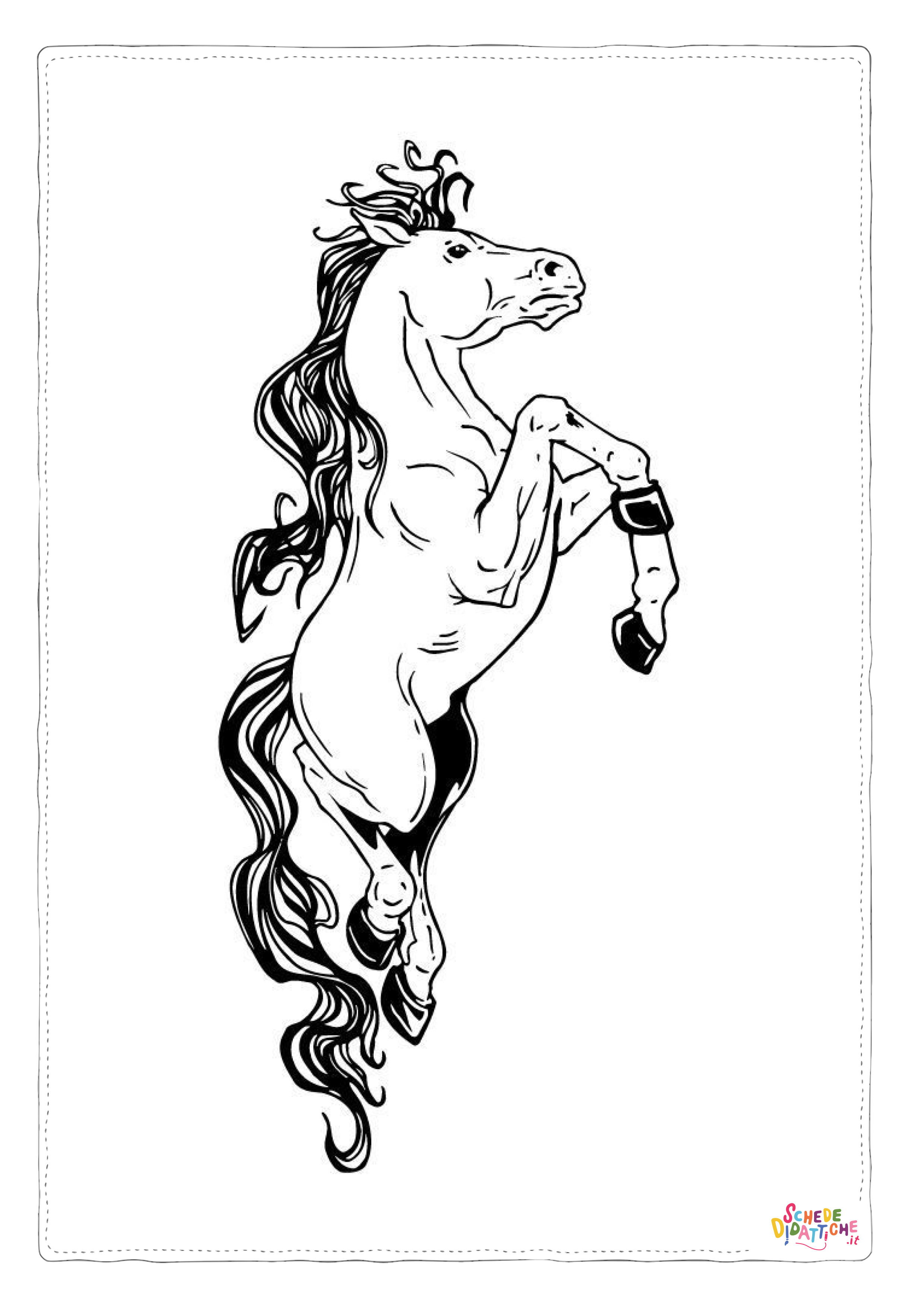 Disegno "Disegno di cavallo da stampare e colorare 218" Disegno di cavallo da stampare e colorare 218