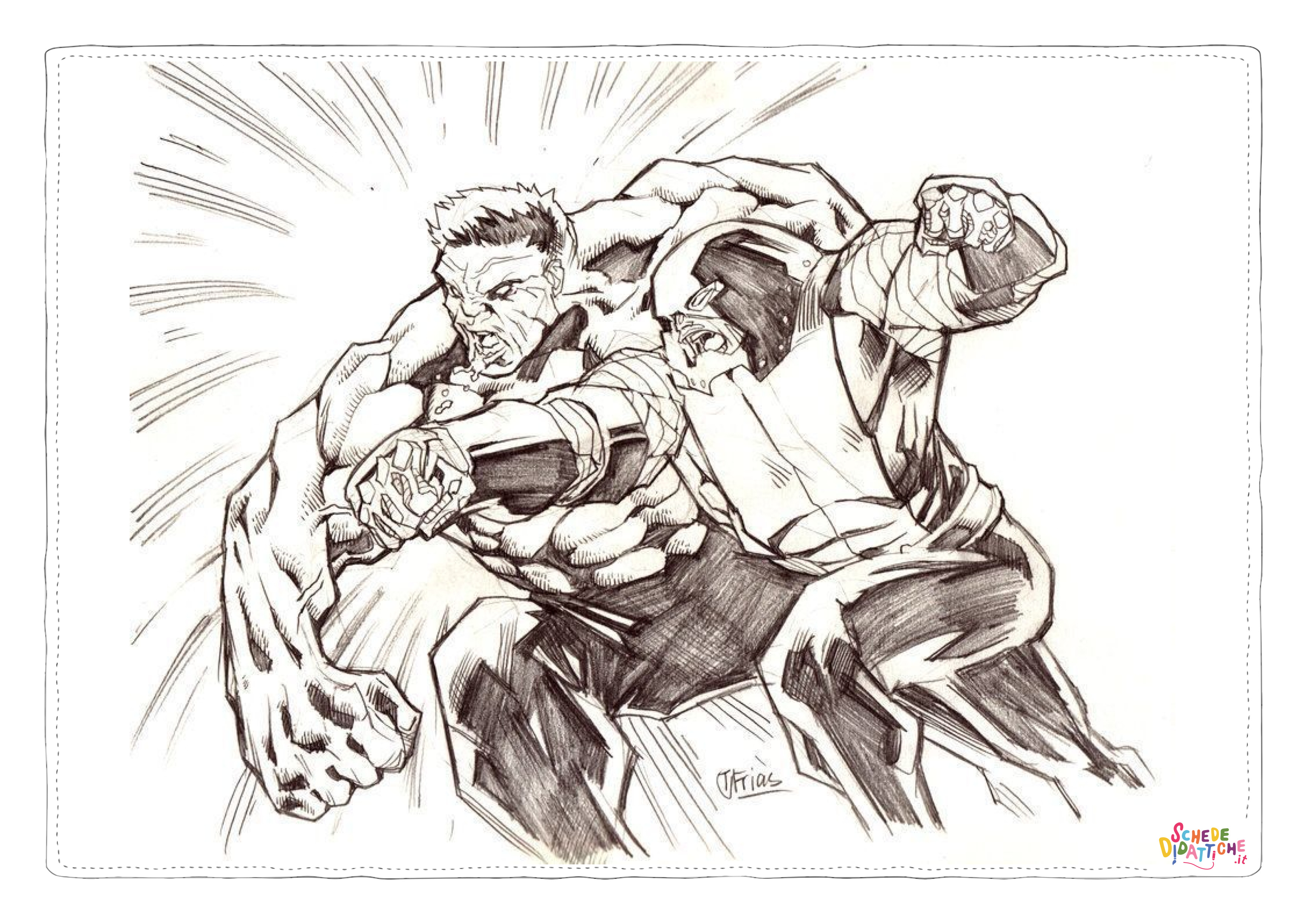 Disegno "Disegno di Hulk da stampare e colorare 150" Disegno di Hulk da stampare e colorare 150