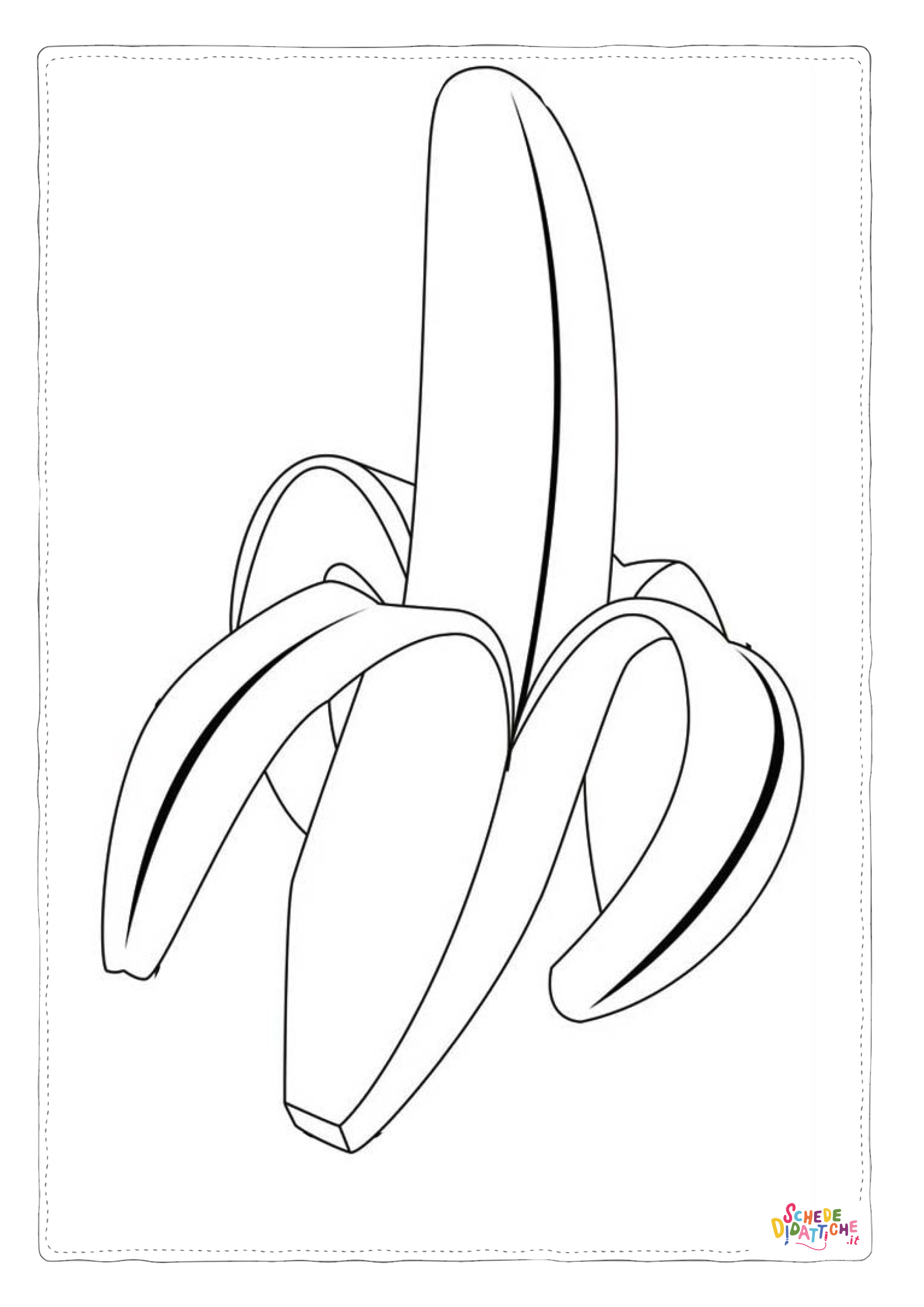 Disegno "Disegno di banana da stampare e colorare 12" Disegno di banana da stampare e colorare 12