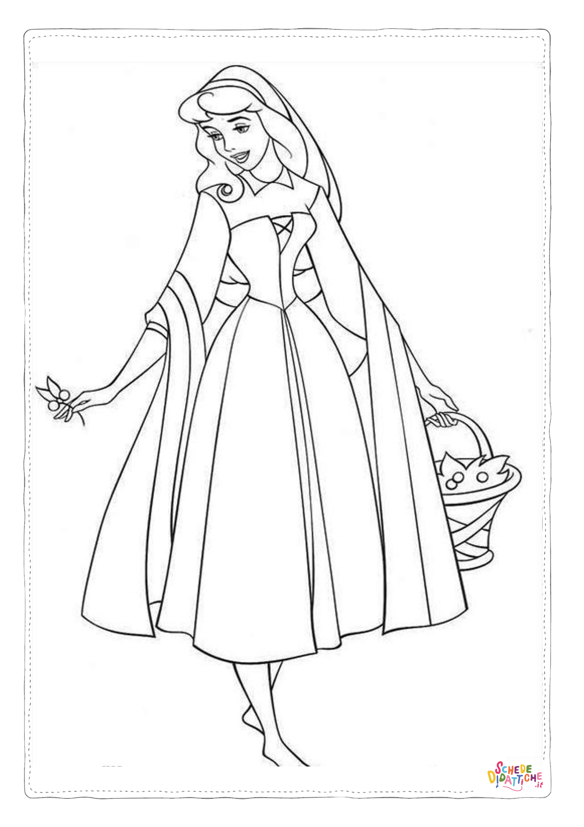 Disegno "Disegno di Cenerentola da stampare e colorare 108" Disegno di Cenerentola da stampare e colorare 108