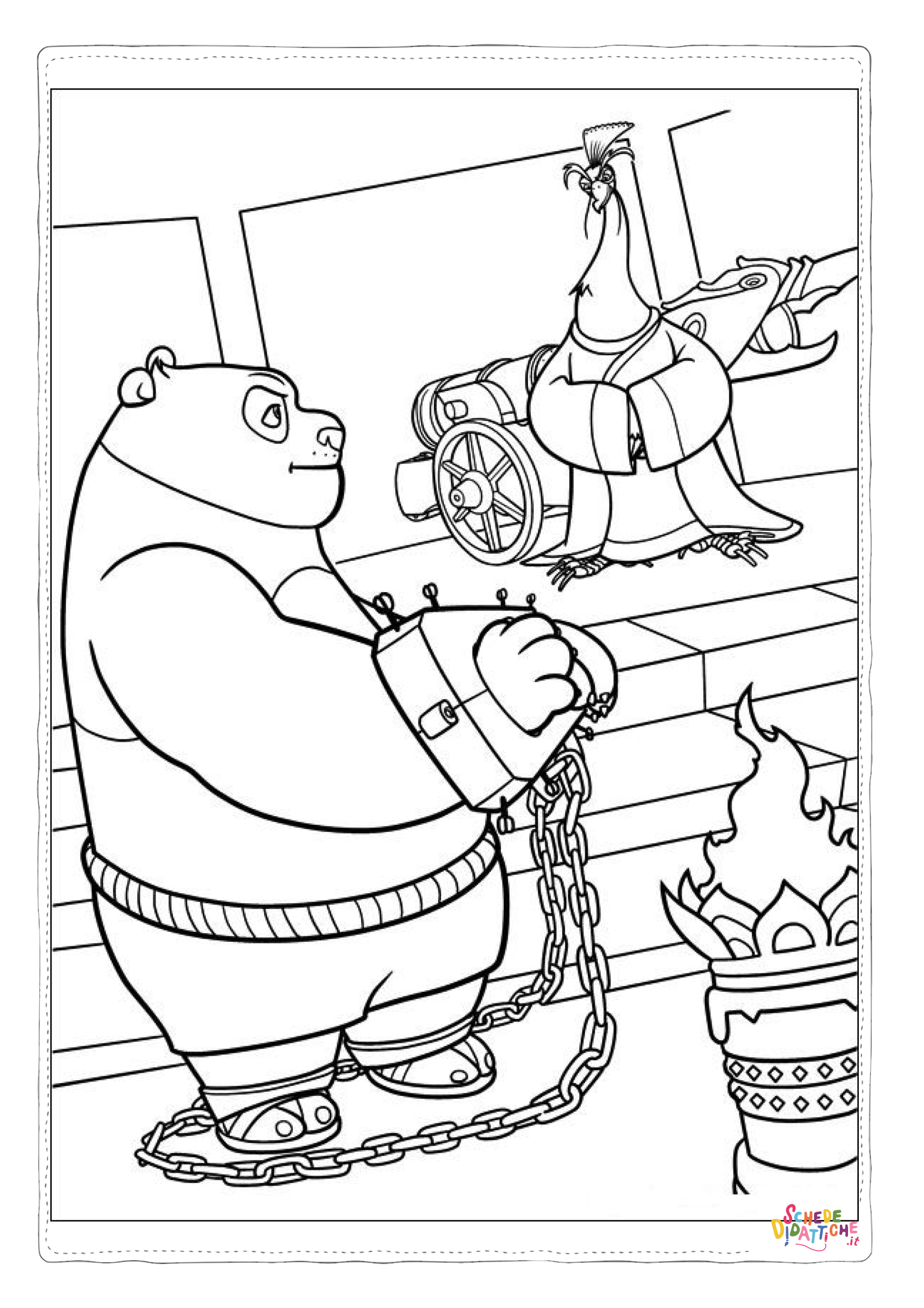 Disegno di Kung Fu Panda da stampare e colorare 23