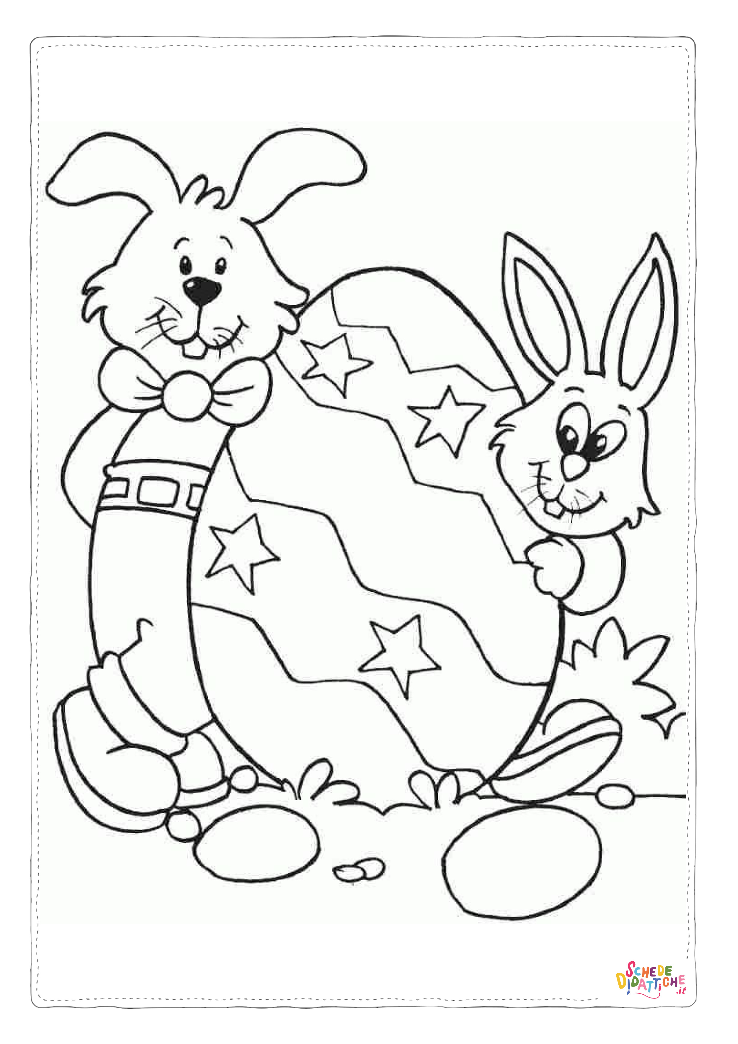 Disegno "Disegno di coniglio da stampare e colorare 34" Disegno di coniglio da stampare e colorare 34