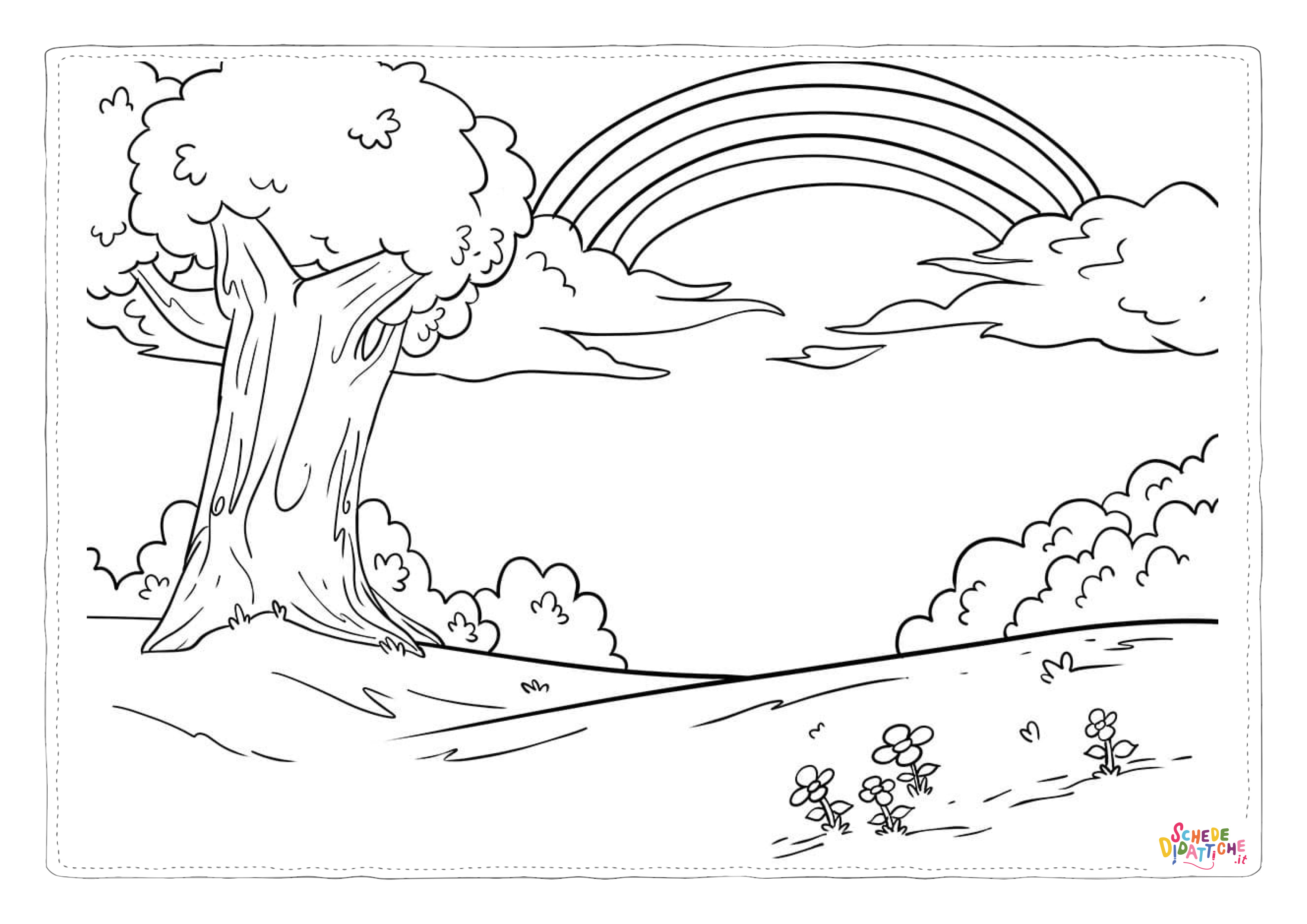 Disegno "Disegno di arcobaleno da stampare e colorare 50" Disegno di arcobaleno da stampare e colorare 50