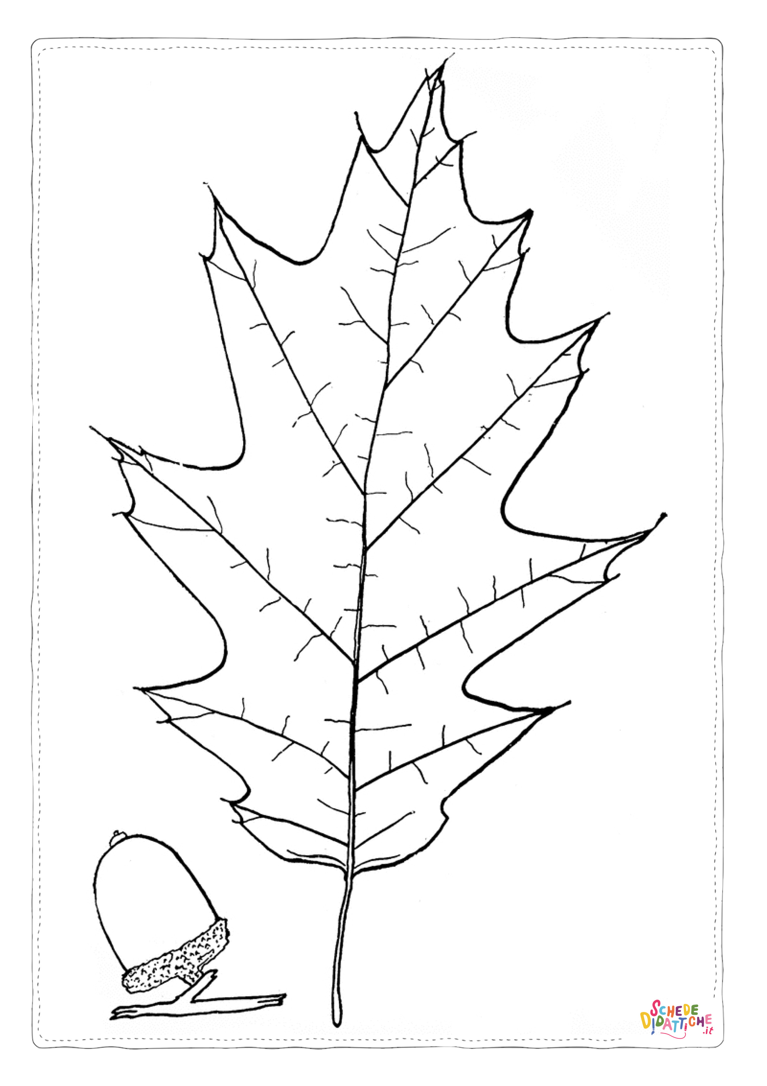 Disegno "Disegno di foglia da stampare e colorare 89" Disegno di foglia da stampare e colorare 89