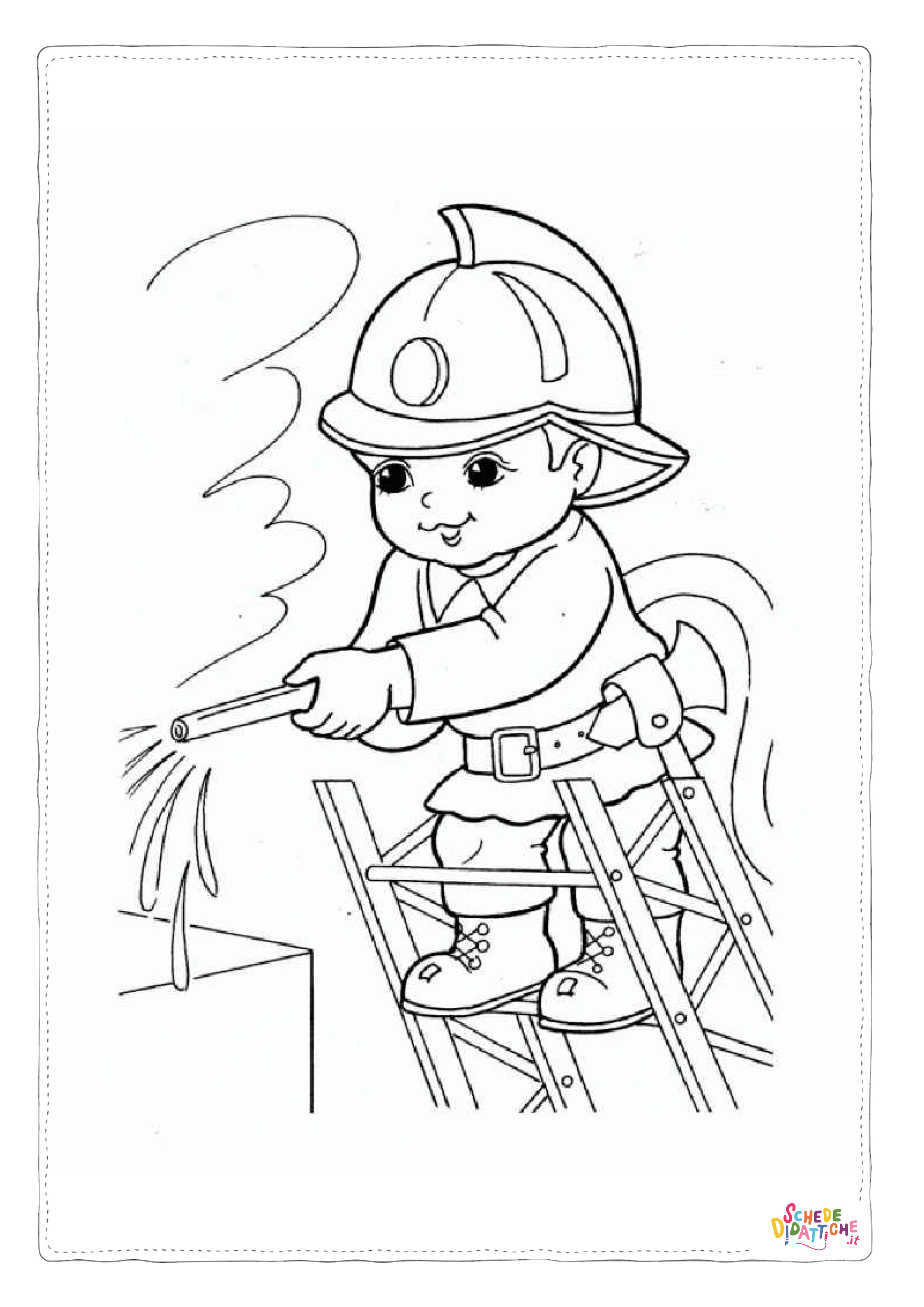 Disegno di pompiere da stampare e colorare 47