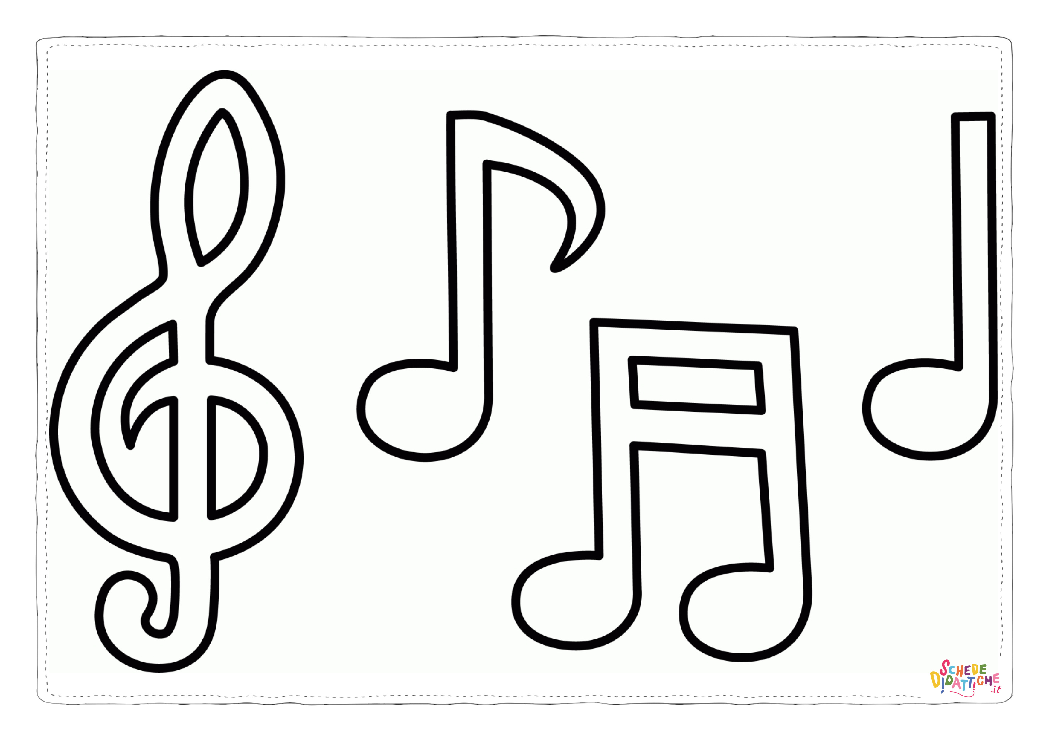 Disegno "Disegno di nota musicale da stampare e colorare 10" Disegno di nota musicale da stampare e colorare 10