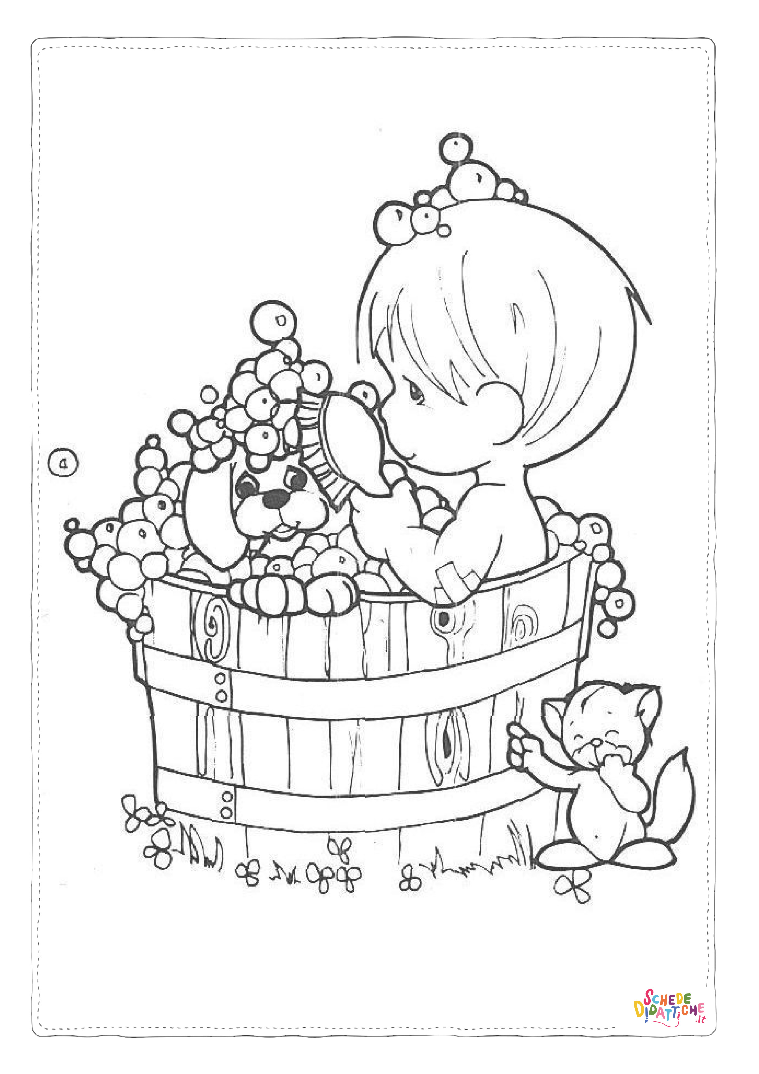 Disegno "Disegno di igiene da stampare e colorare 4" Disegno di igiene da stampare e colorare 4