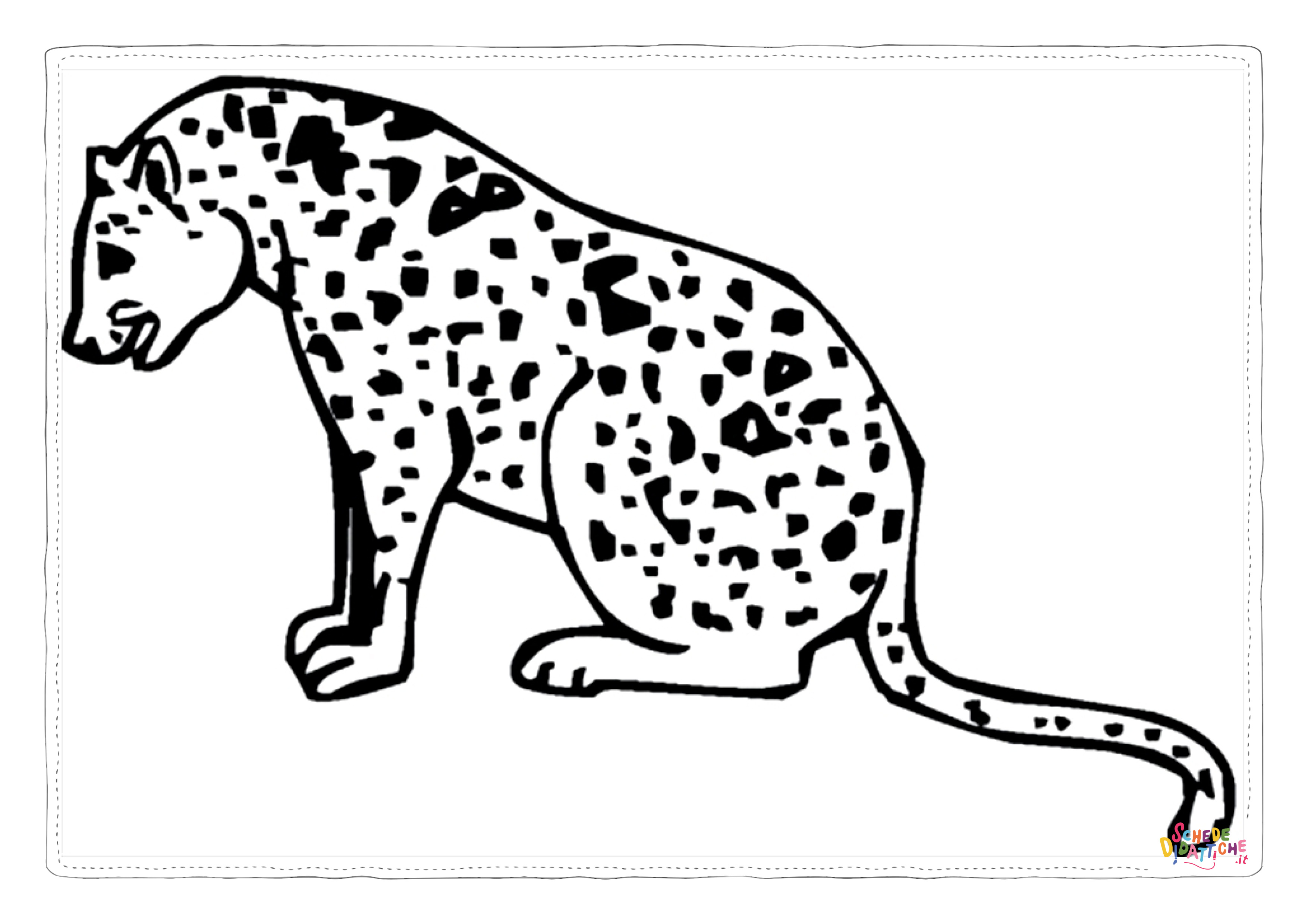 Disegno di leopardo da stampare e colorare 36