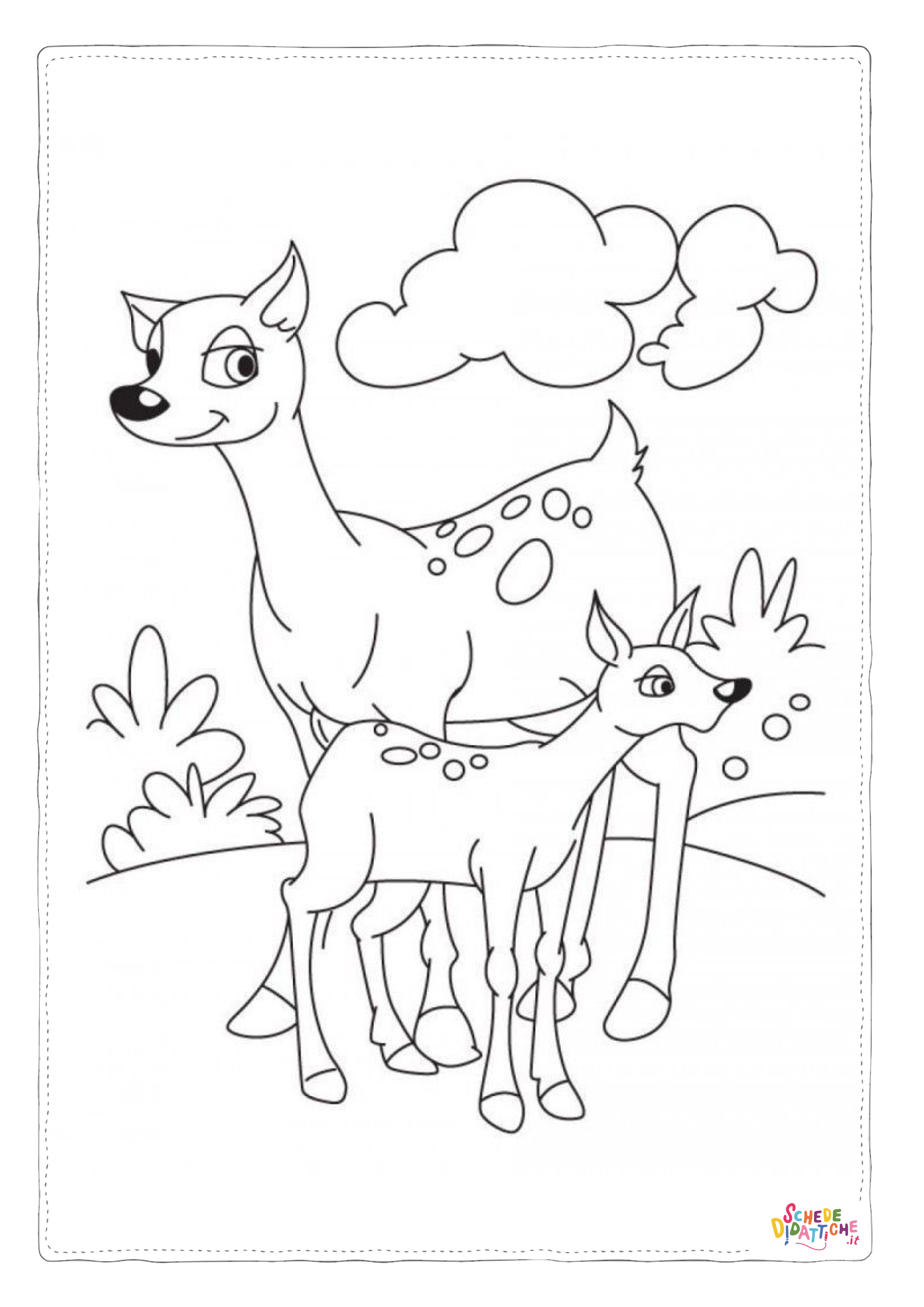 Disegno "Disegno di camoscio da stampare e colorare 1" Disegno di camoscio da stampare e colorare 1