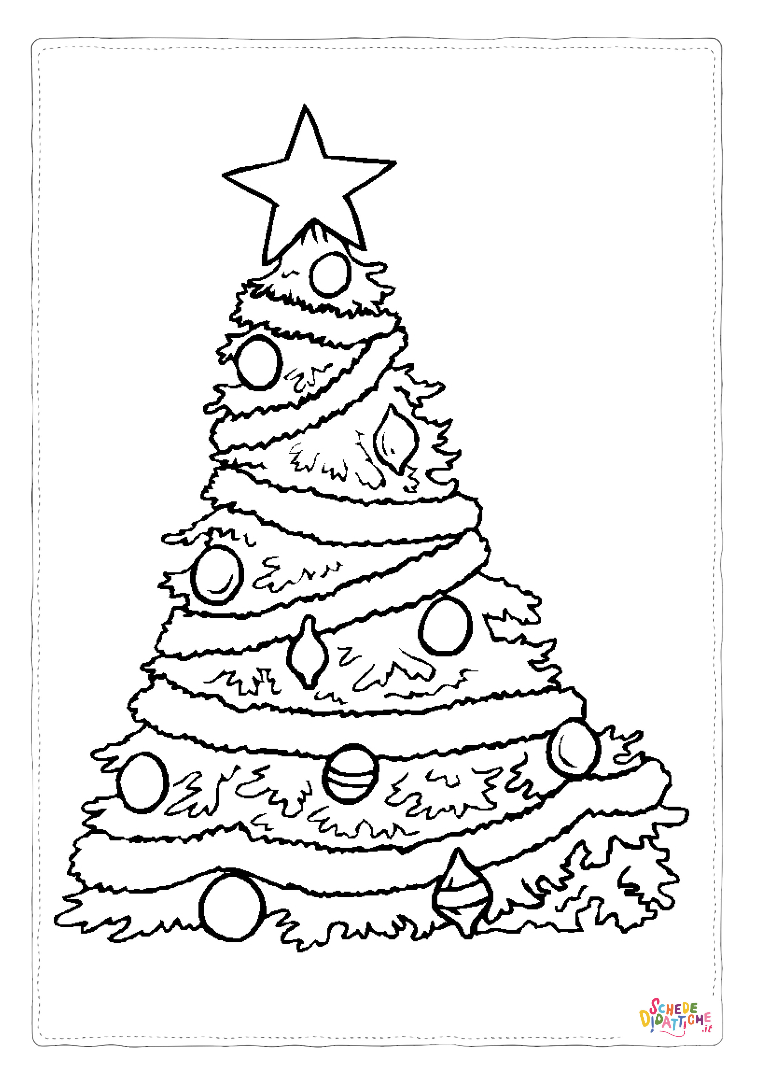 Disegno "Disegno di albero di Natale da stampare e colorare 33" Disegno di albero di Natale da stampare e colorare 33