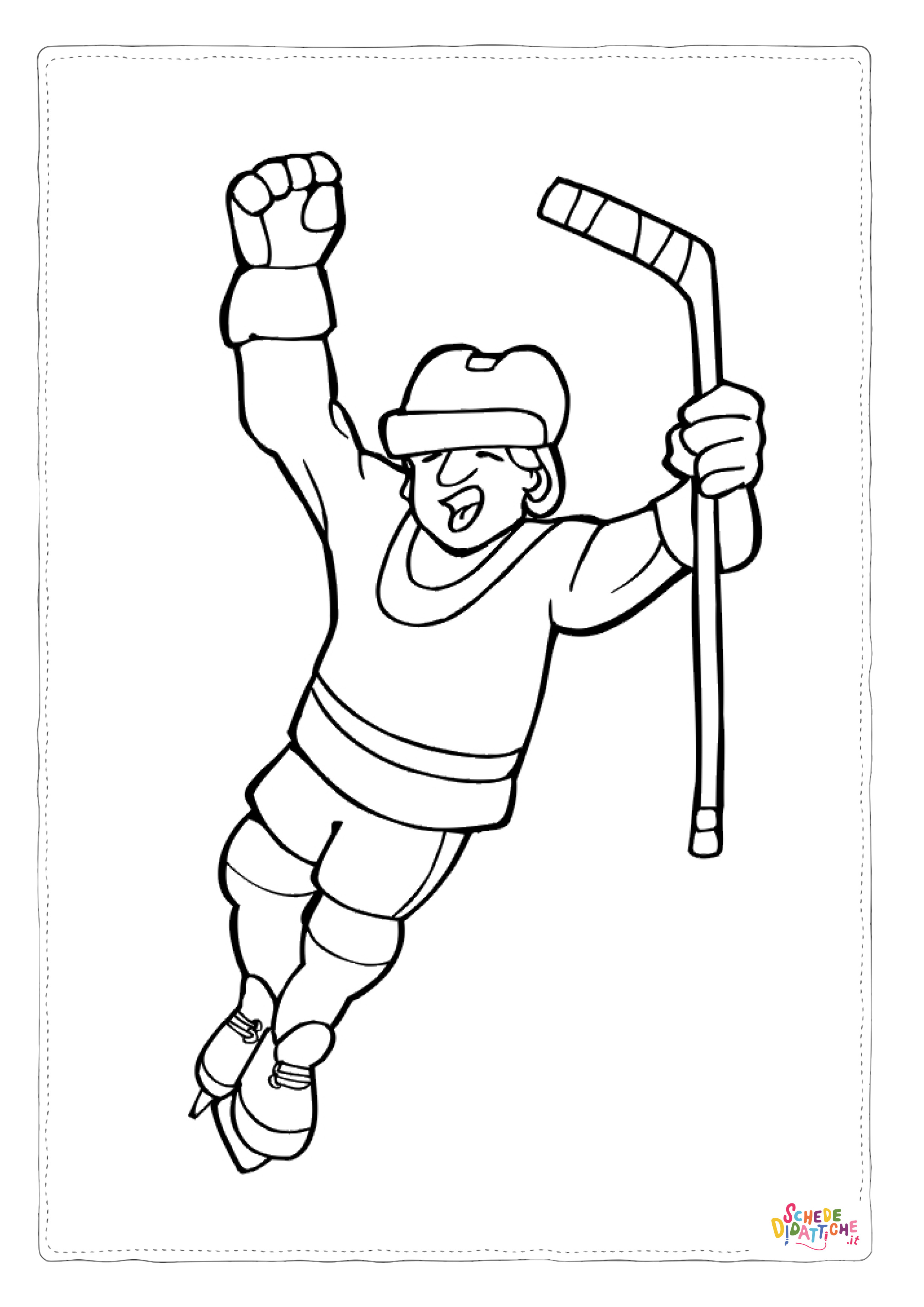 Disegno di hockey da stampare e colorare 18