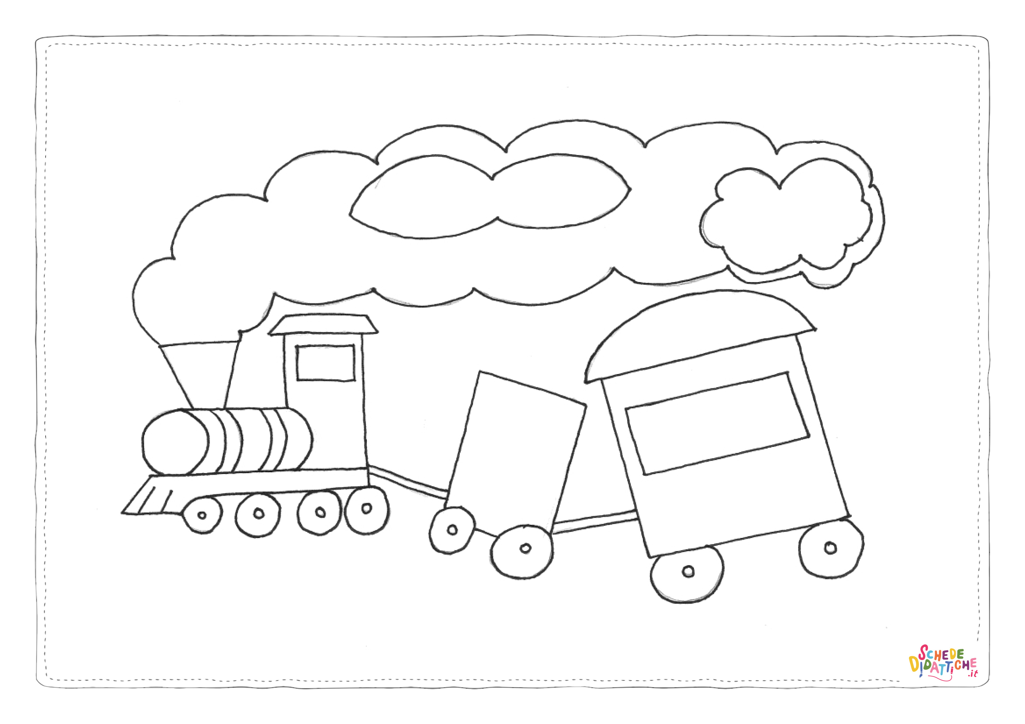 Disegno di treno da stampare e colorare 56