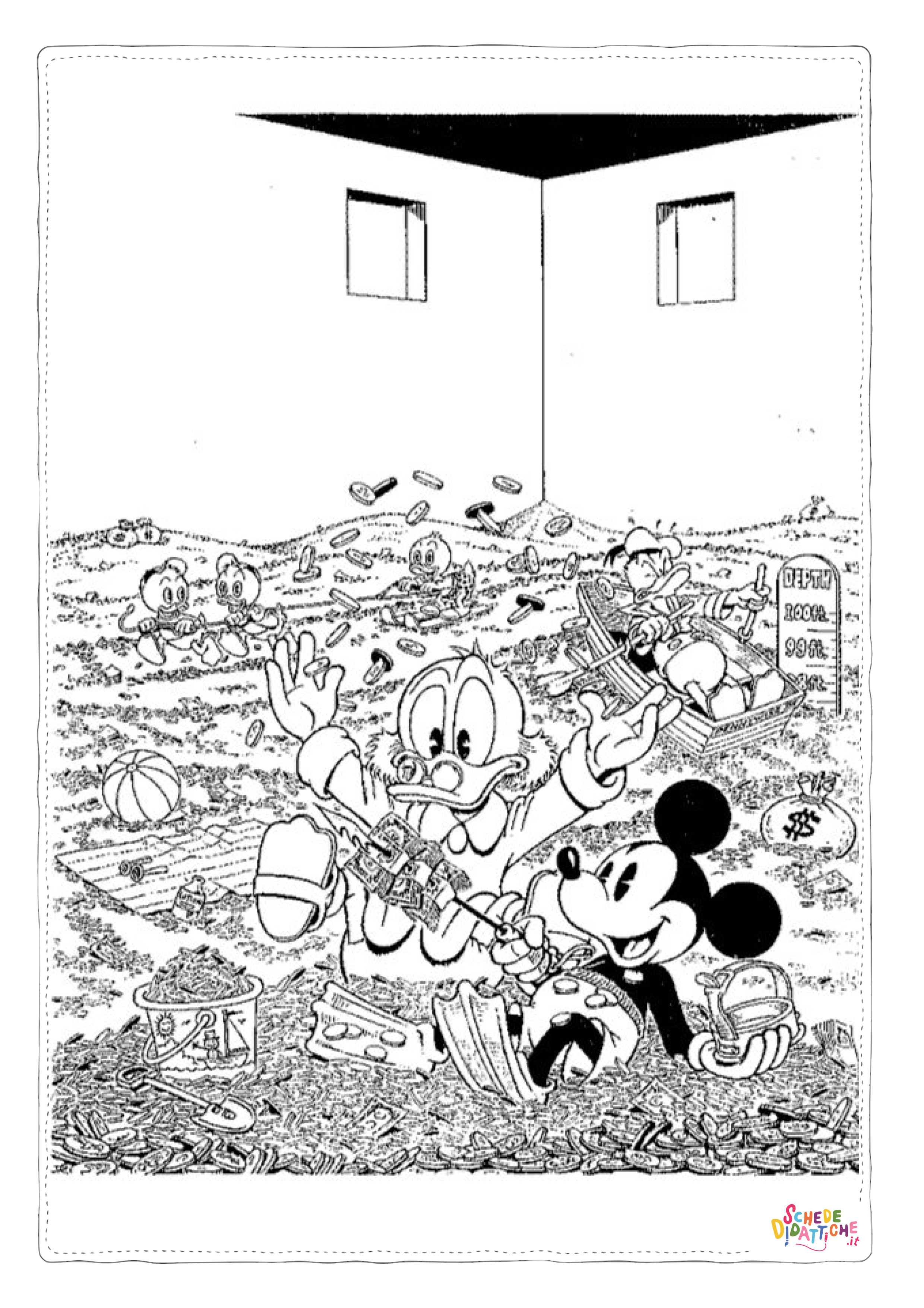 Disegno di Zio Paperone da stampare e colorare 17