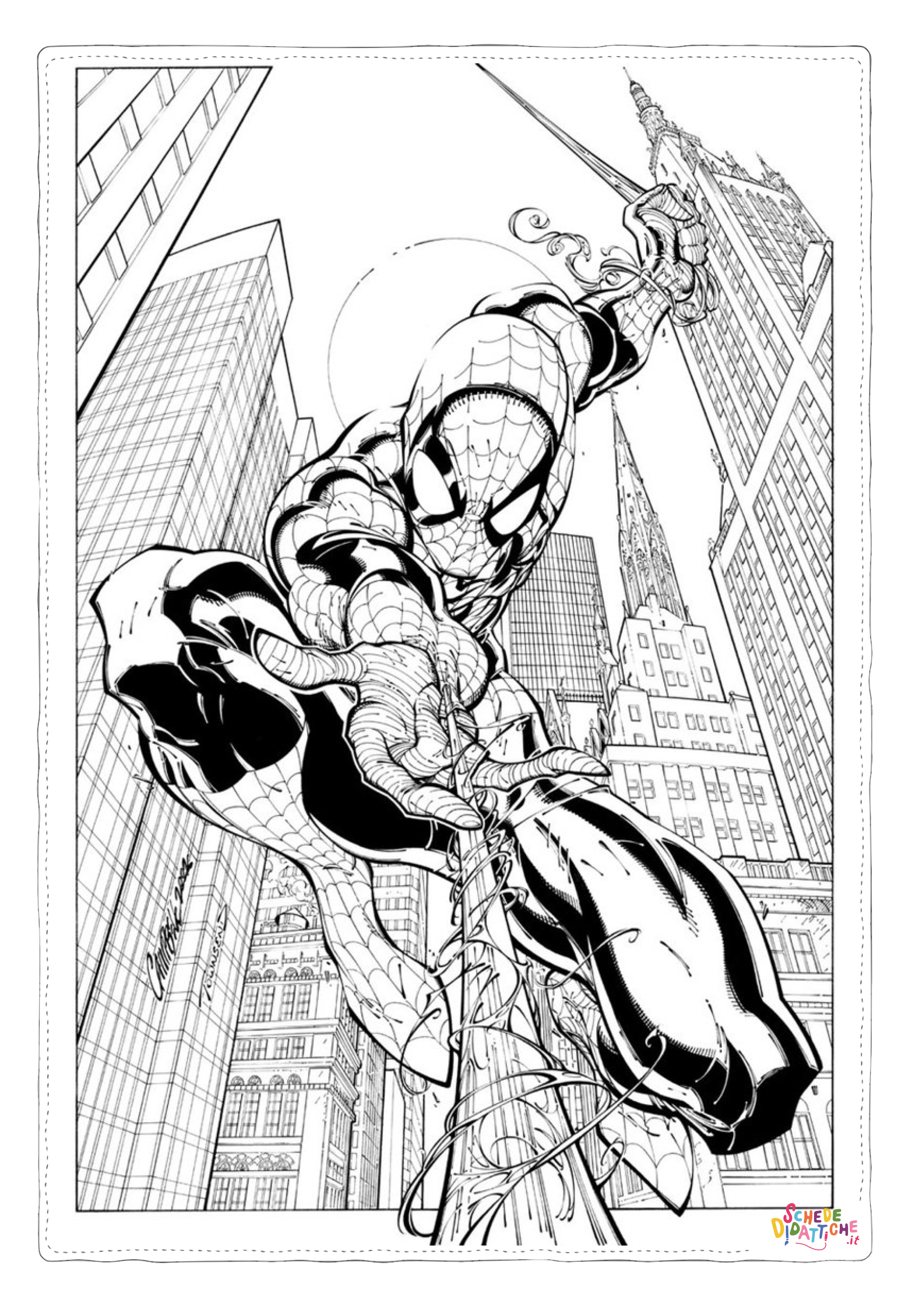 Disegno "Disegno di Spiderman da stampare e colorare 126" Disegno di Spiderman da stampare e colorare 126
